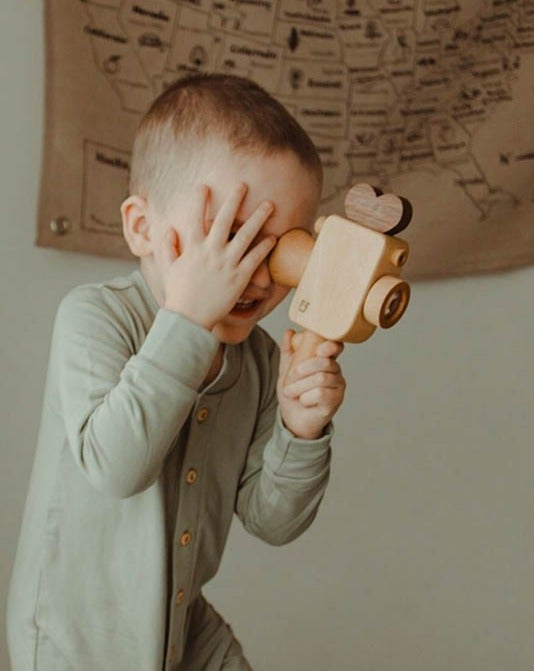 Wooden Toy Cameras for Kids