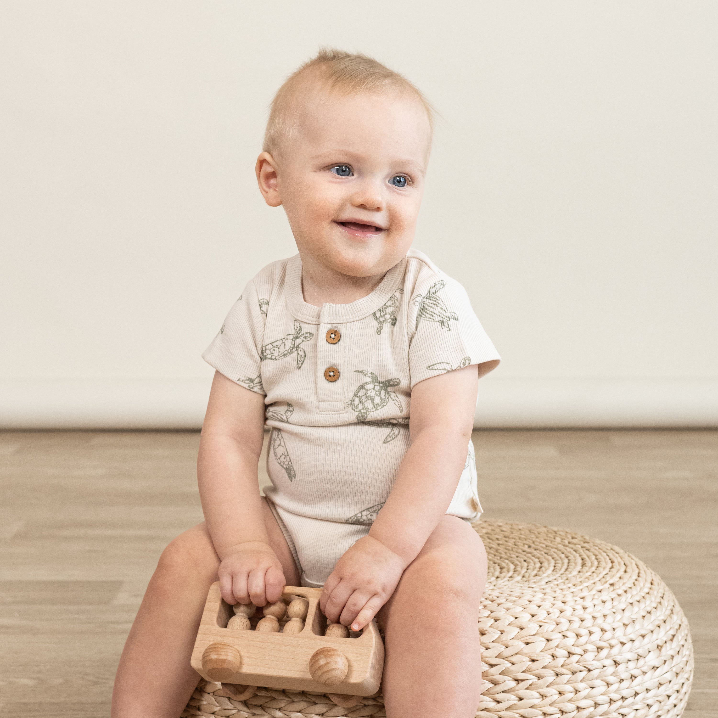 Organic Short Sleeve Onesie & Pants Set - Turtles