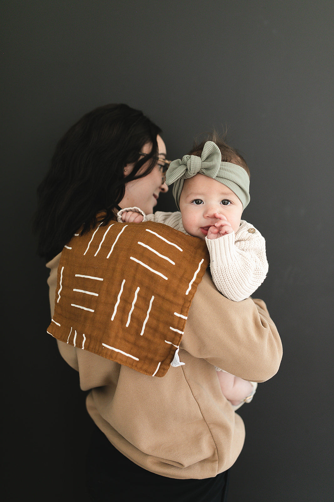 Mustard Mudcloth Muslin Burp Cloth Mebie Baby