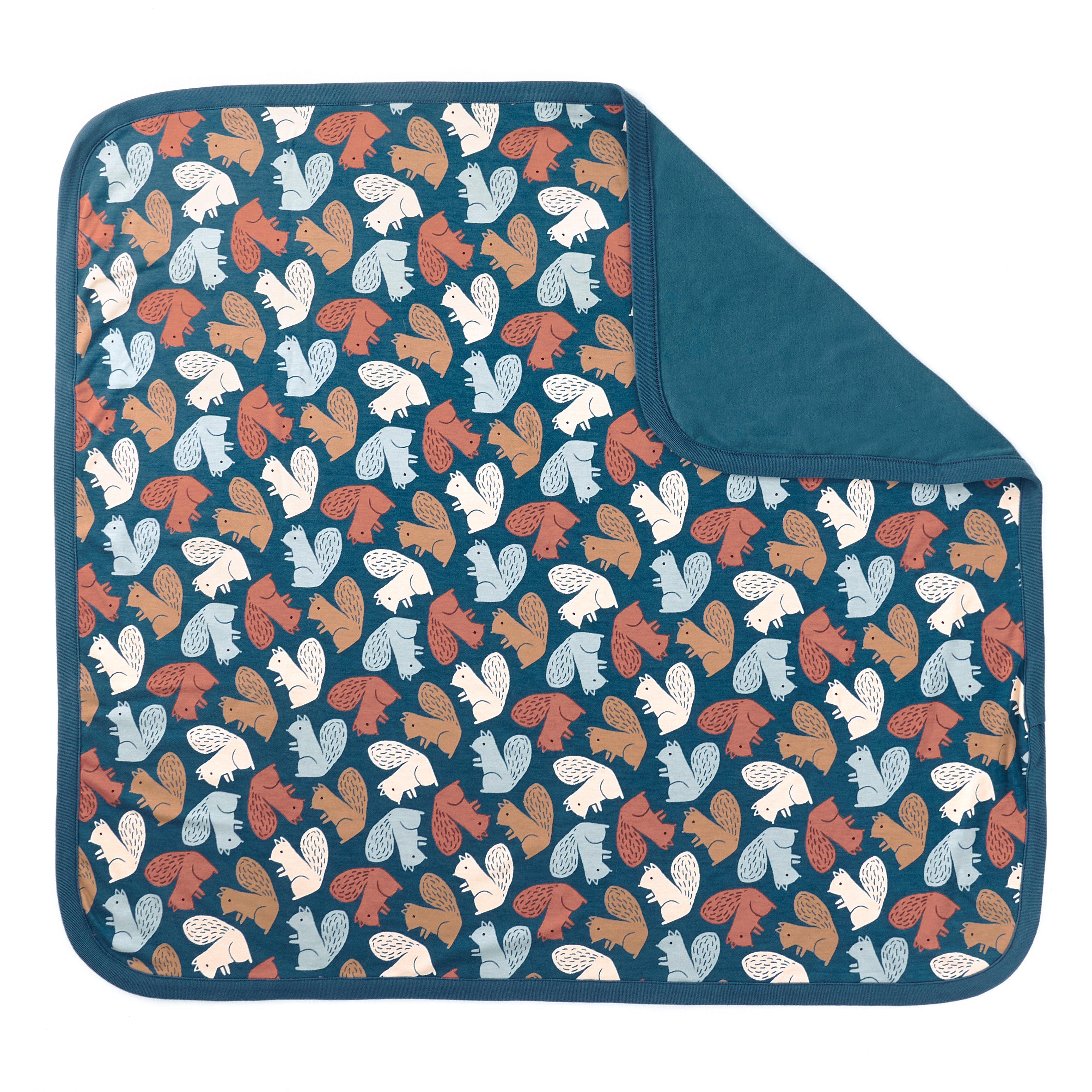 Bamboo Blend 2-ply Receiving Blanket - Squirrel Scurry