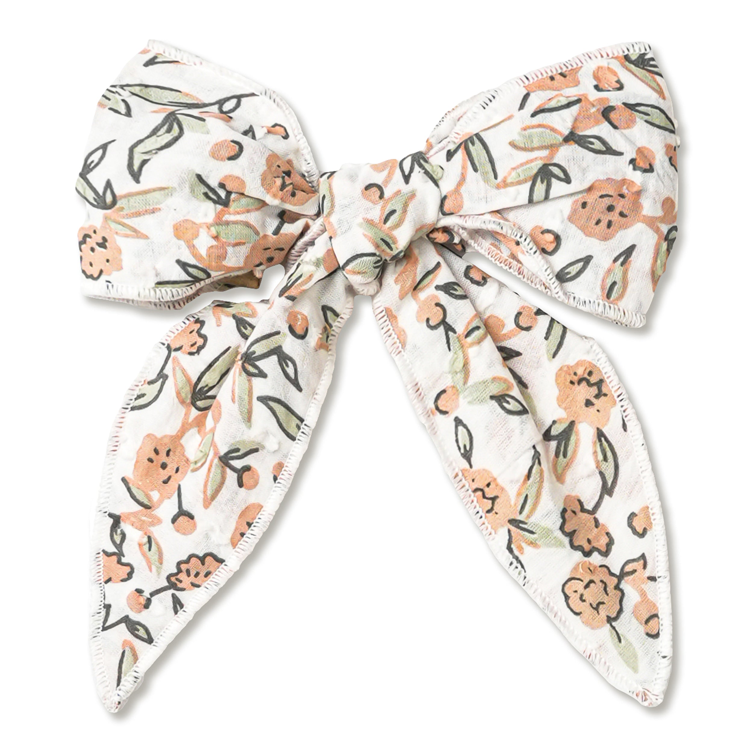 Organic Hair Bow Clip - Magnolia