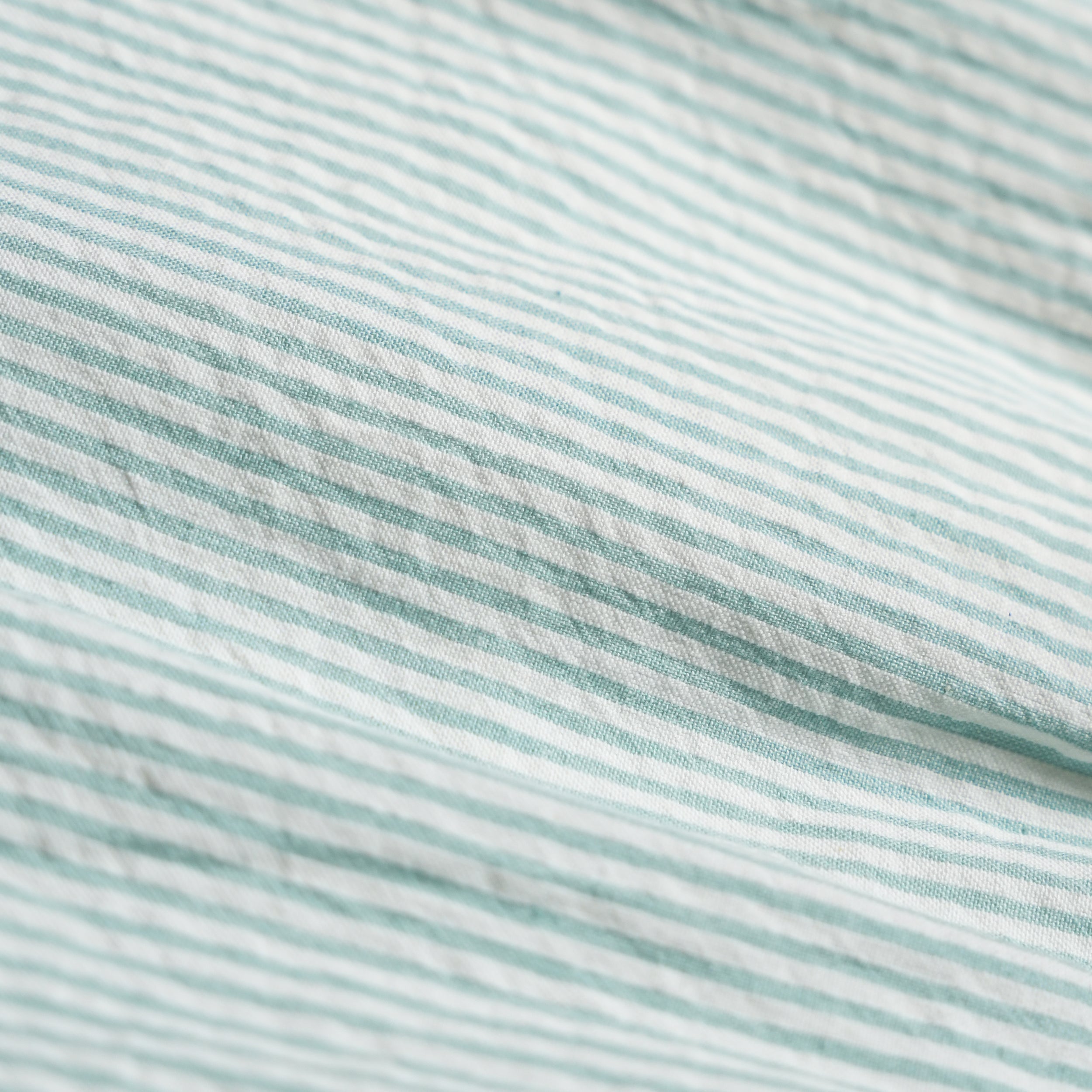 Organic Sleeveless Full Romper - Green Stripes