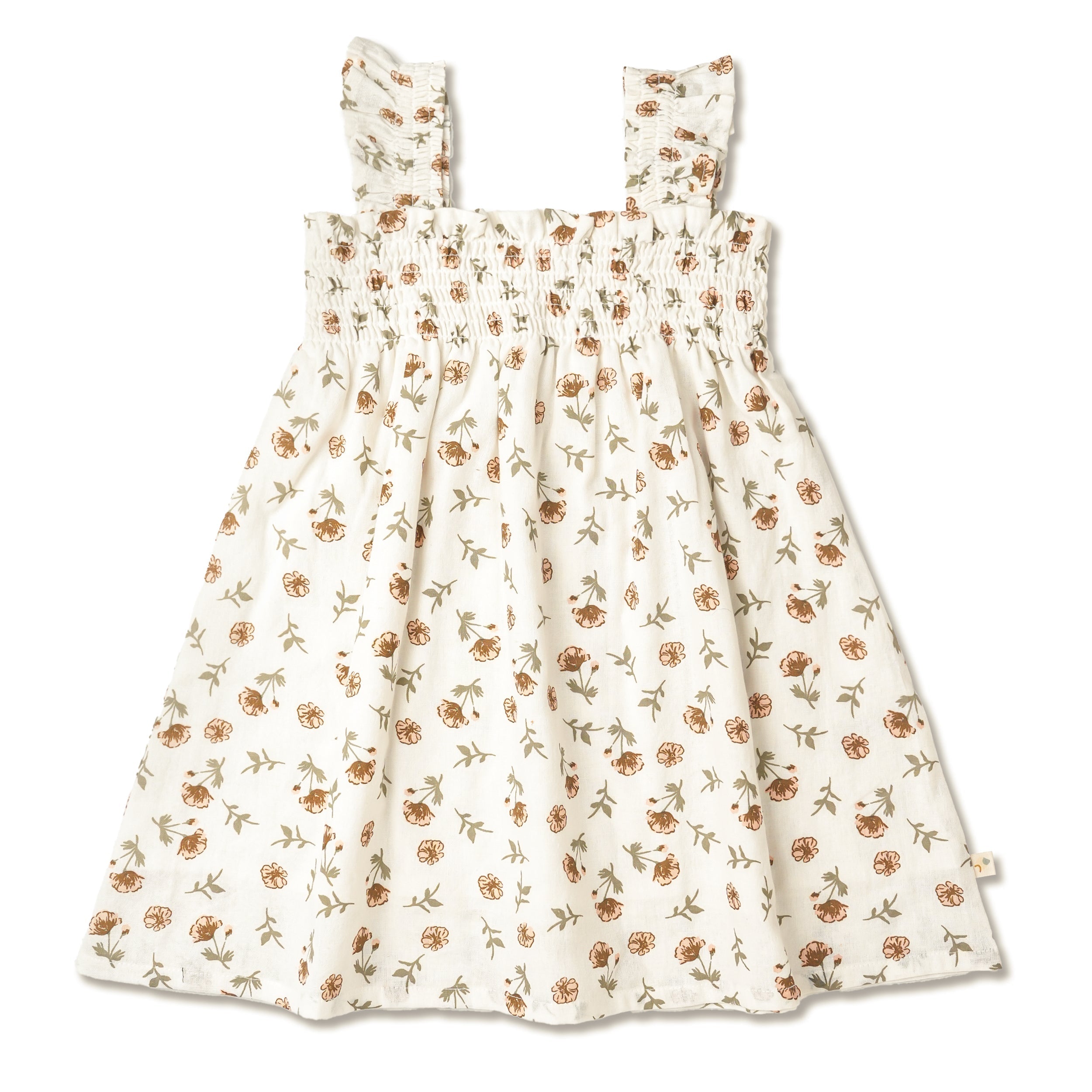 Organic Smocked Sundress - Fleur