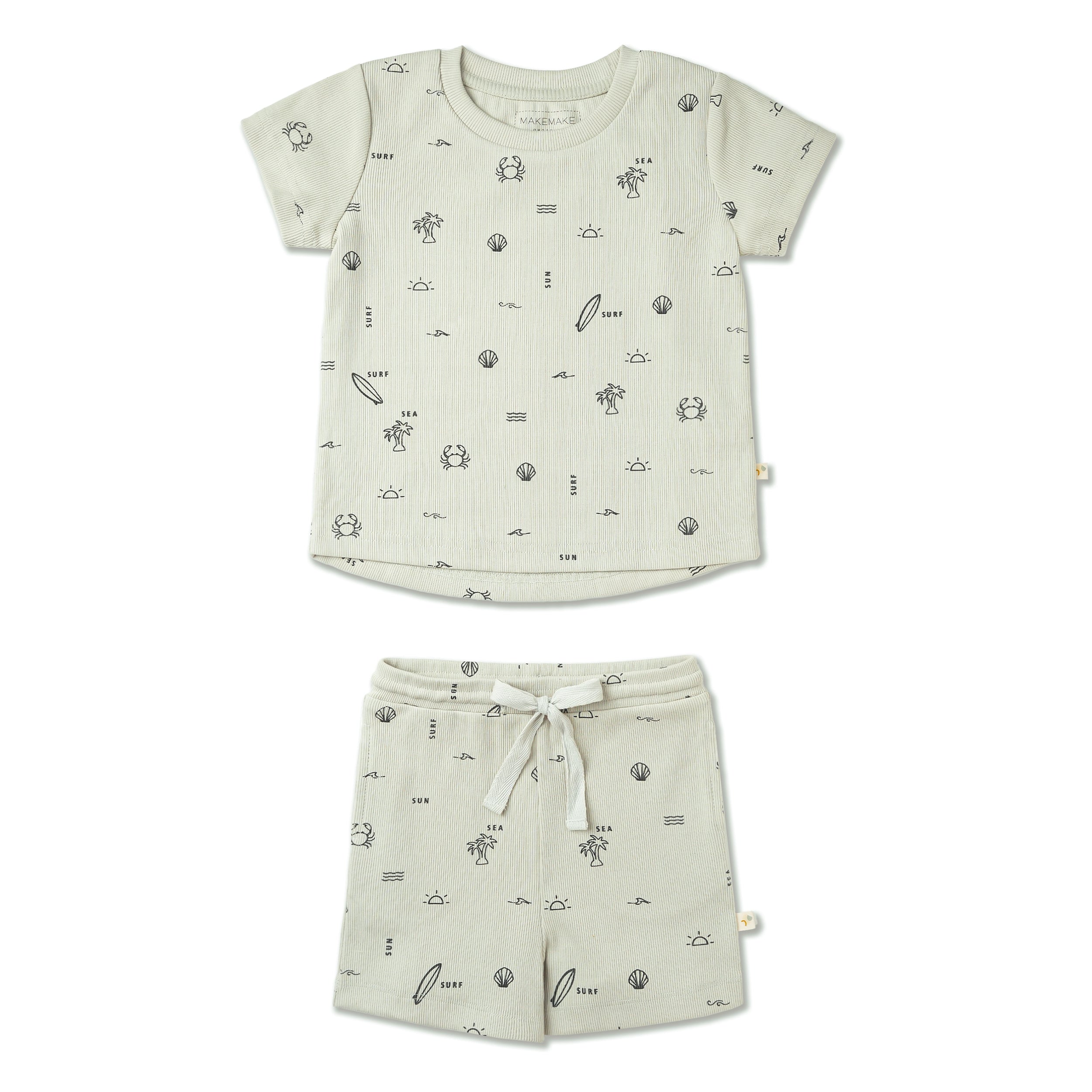 Organic Tee & Shorts Set - Surf