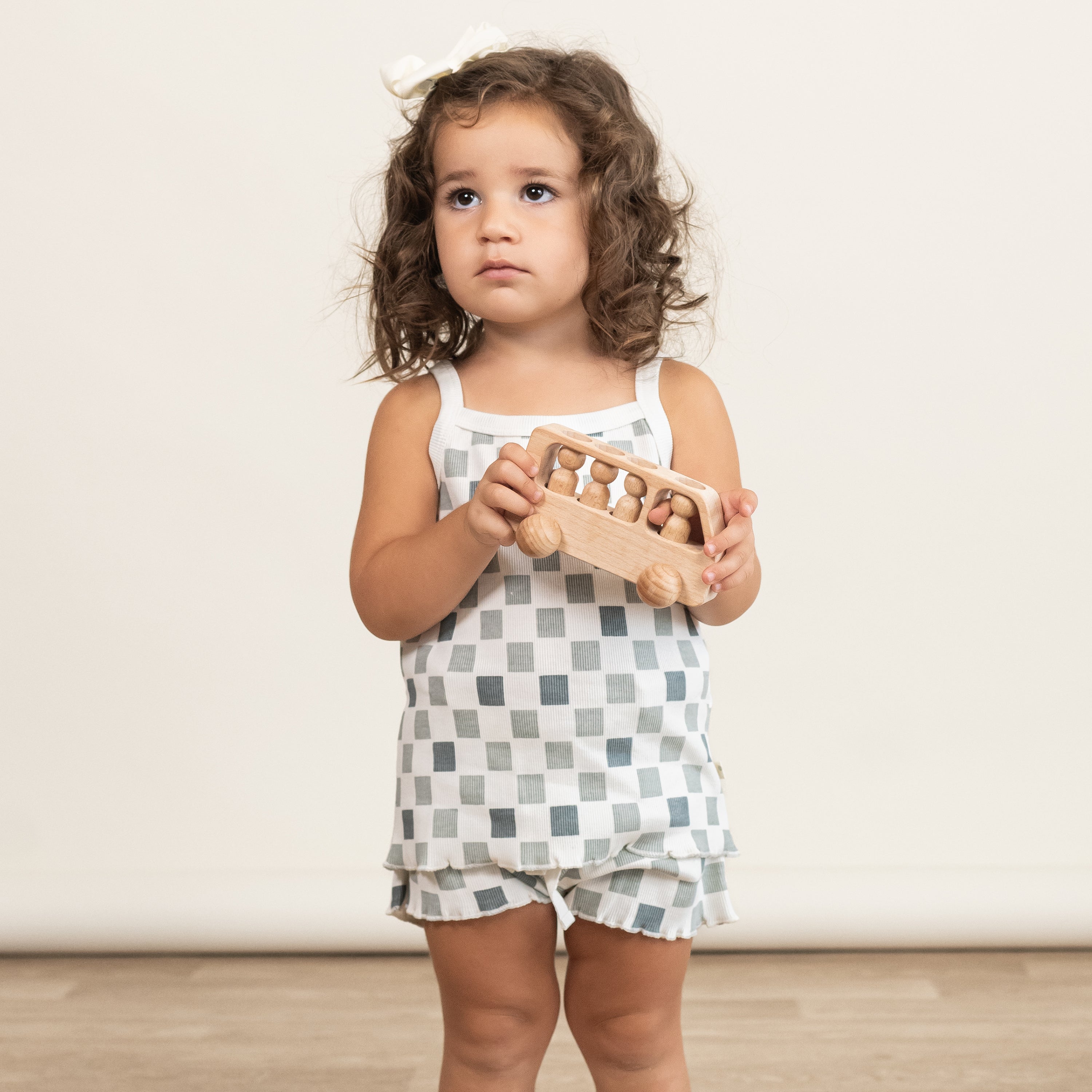 Organic Spaghetti Top & Short Set - Checkered