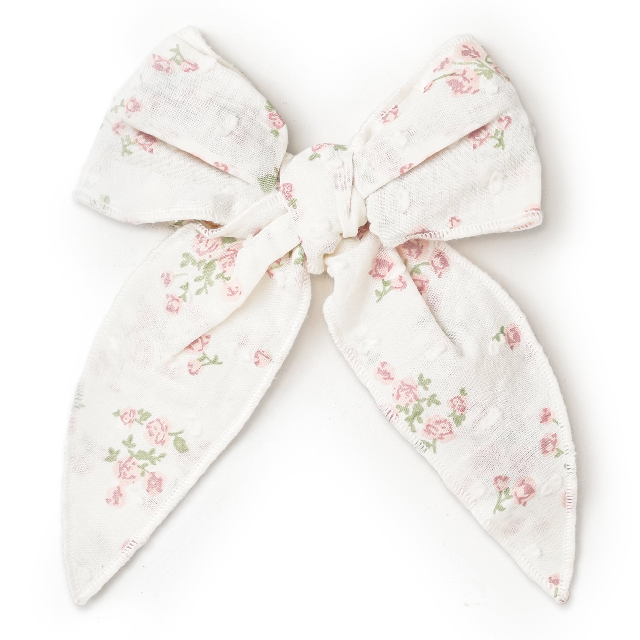 Organic Hair Bow Clip - English Roses
