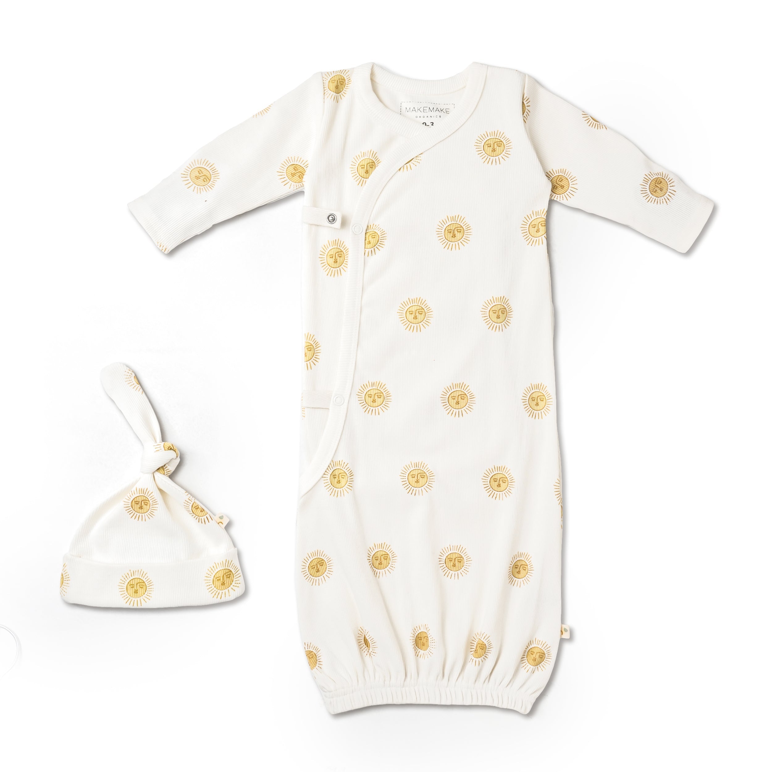 Organic Kimono Infant Sleep Gown - Summer Sun