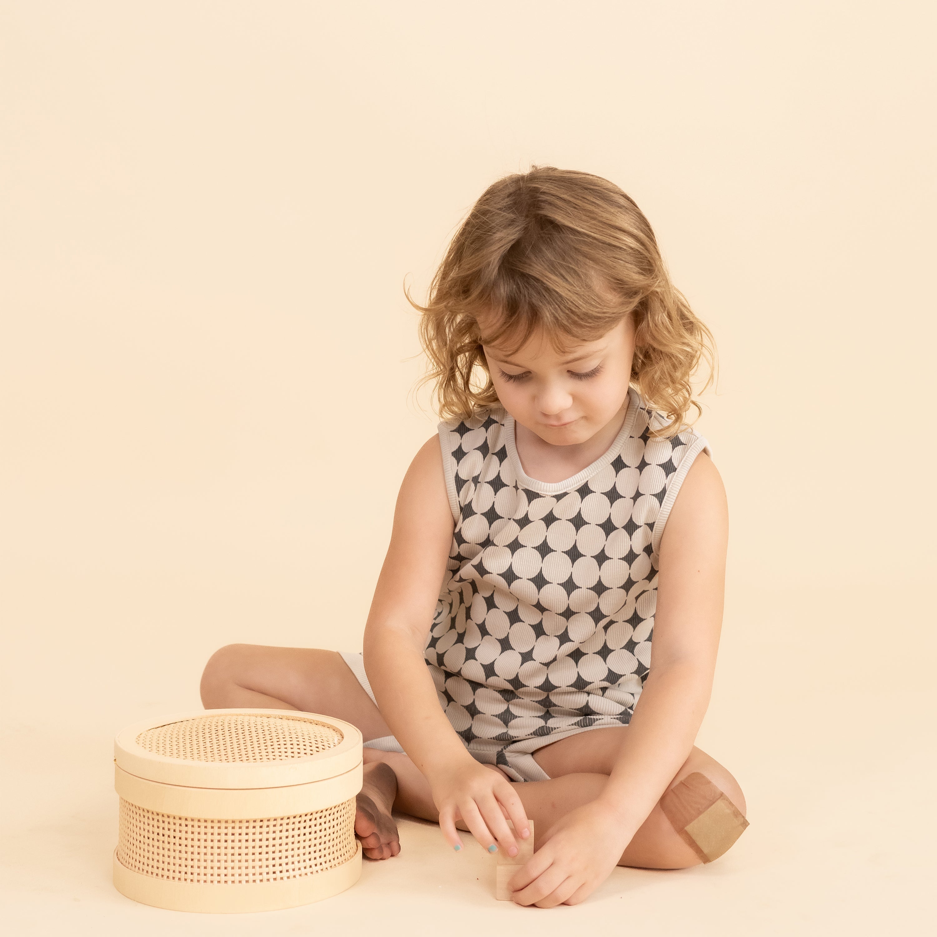 Organic Tank & Tee Shorts Set - Mod Dots