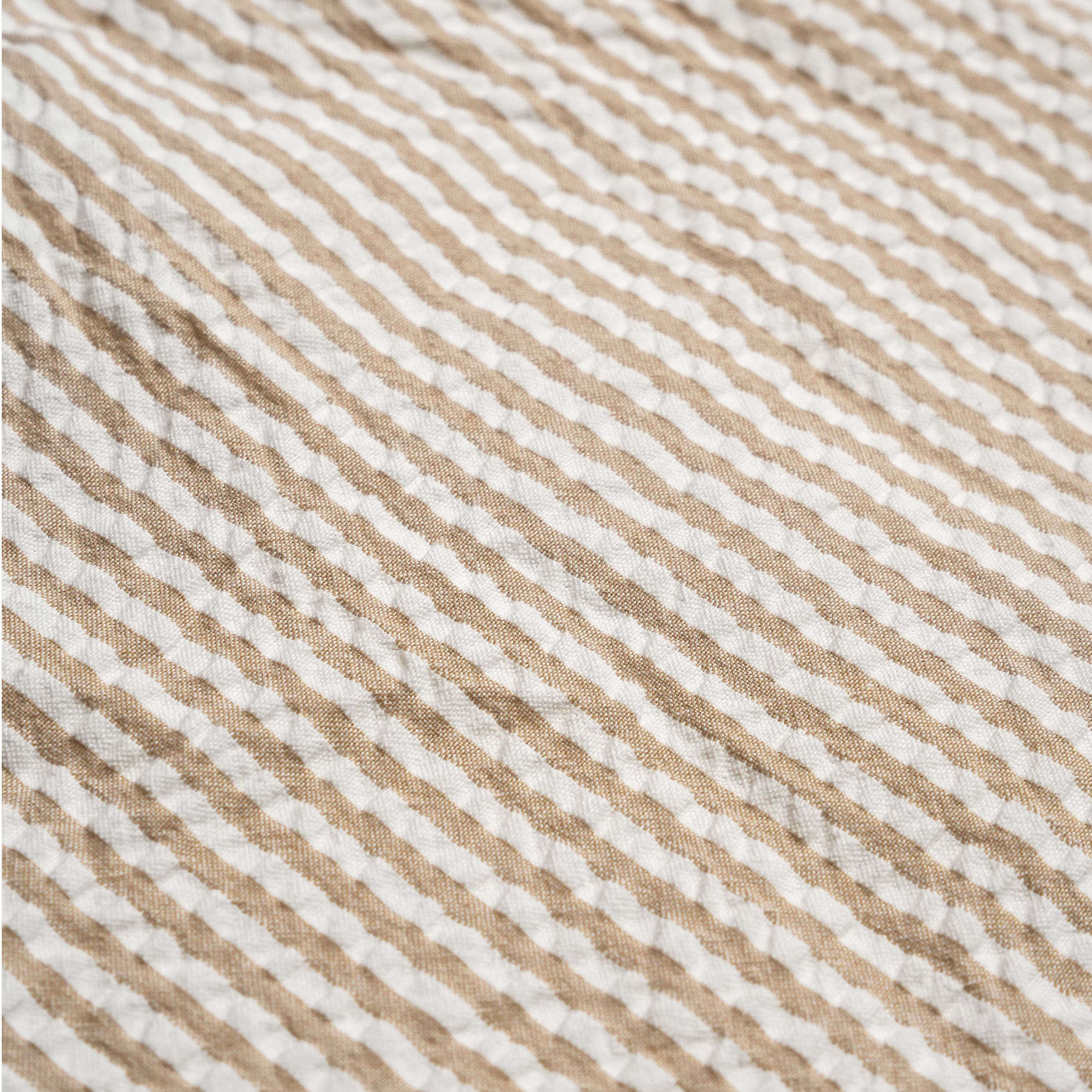 Organic Sleeveless Full Romper - Brown Stripes