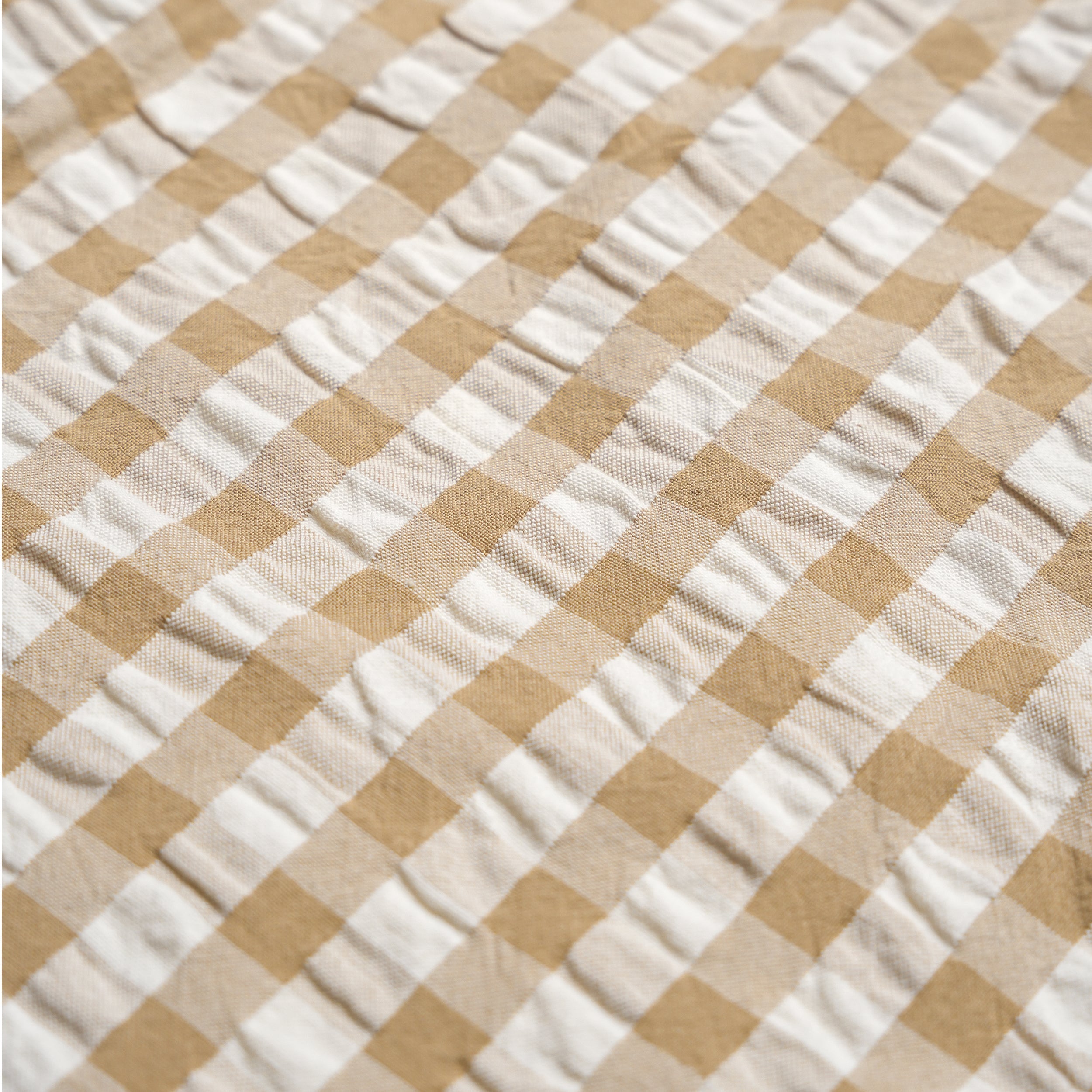 Organic Shirt & Shorts Set - Brown Chequered