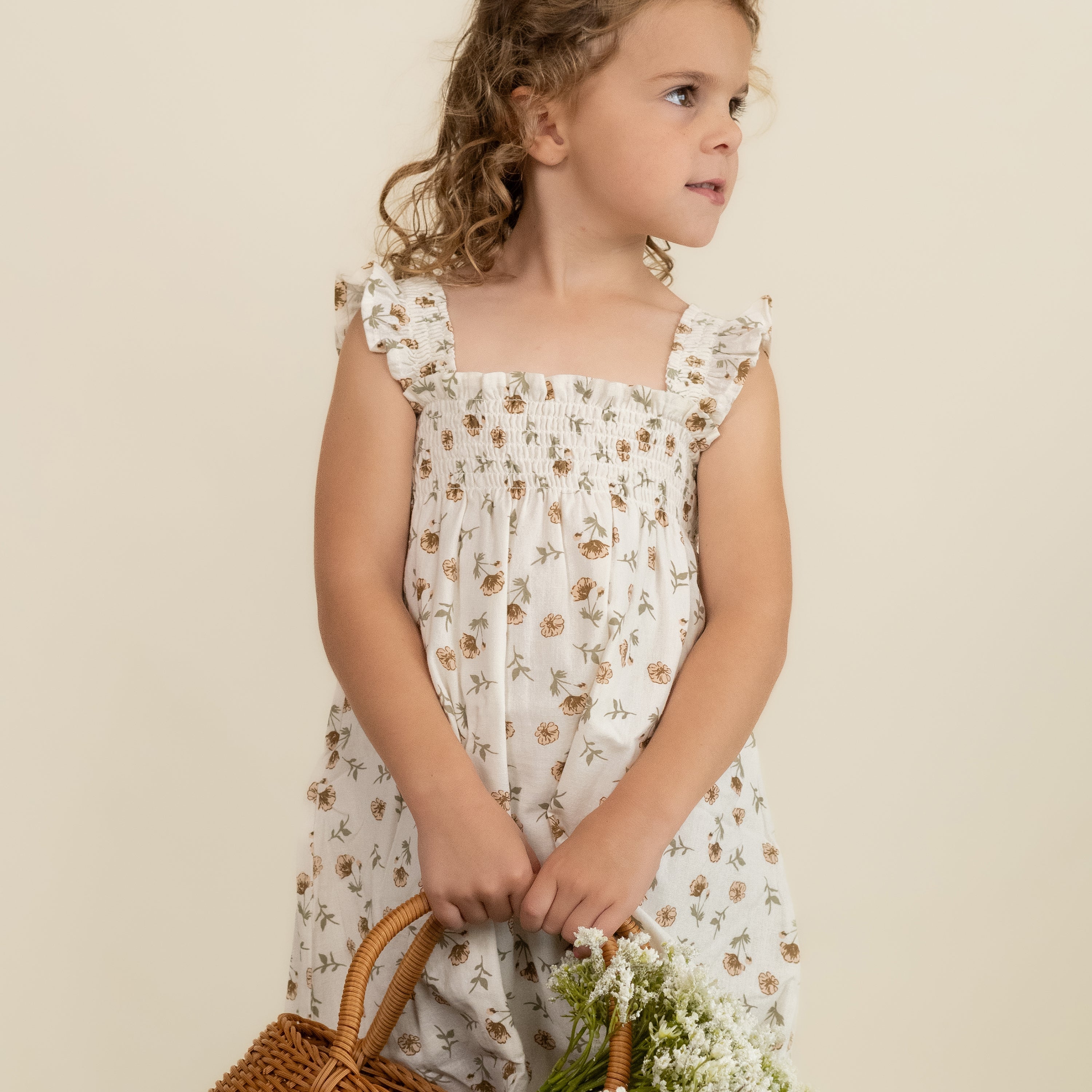 Organic Smocked Sundress - Fleur