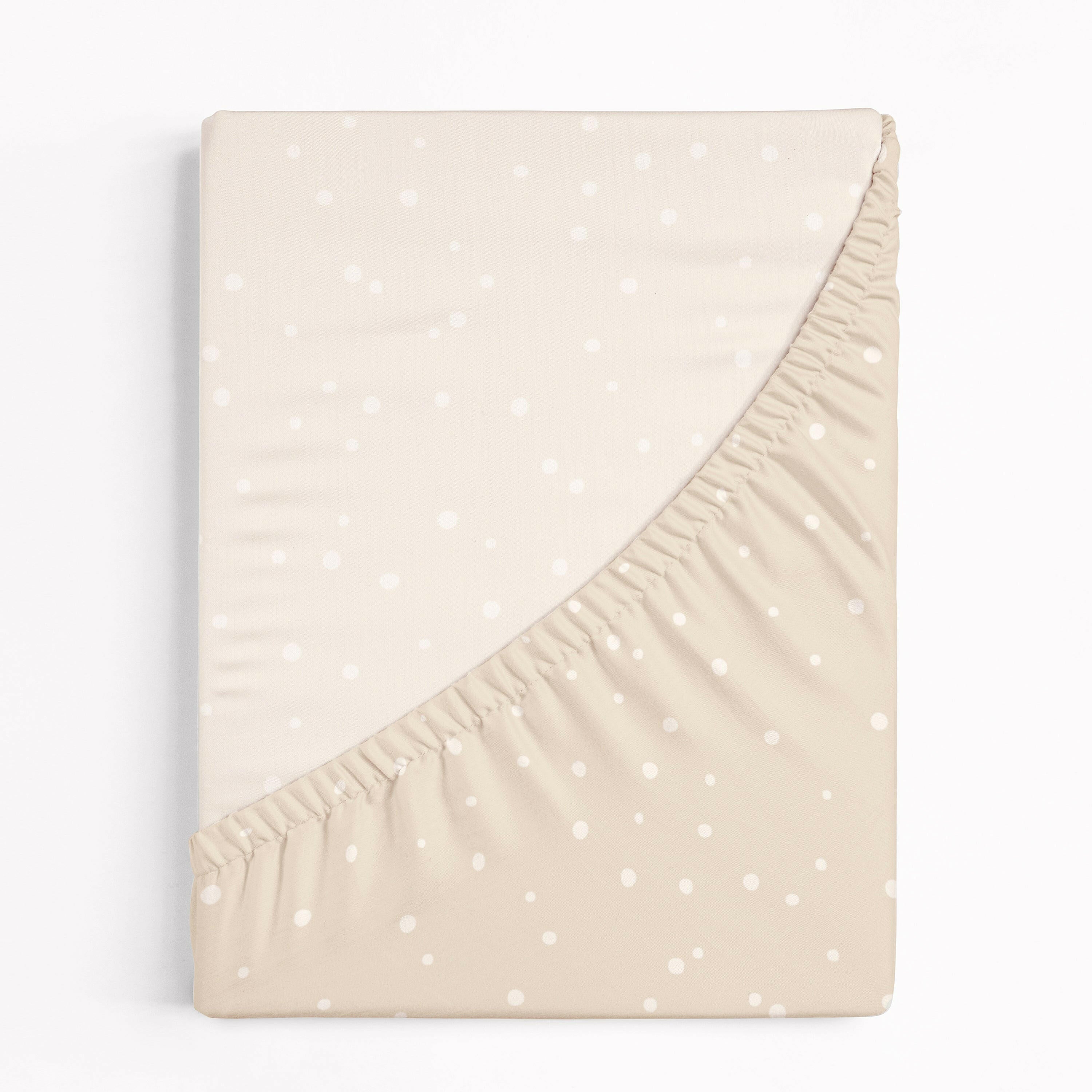 Organic Crib Sheet - Polka Dots Crib Sheet Makemake Organics