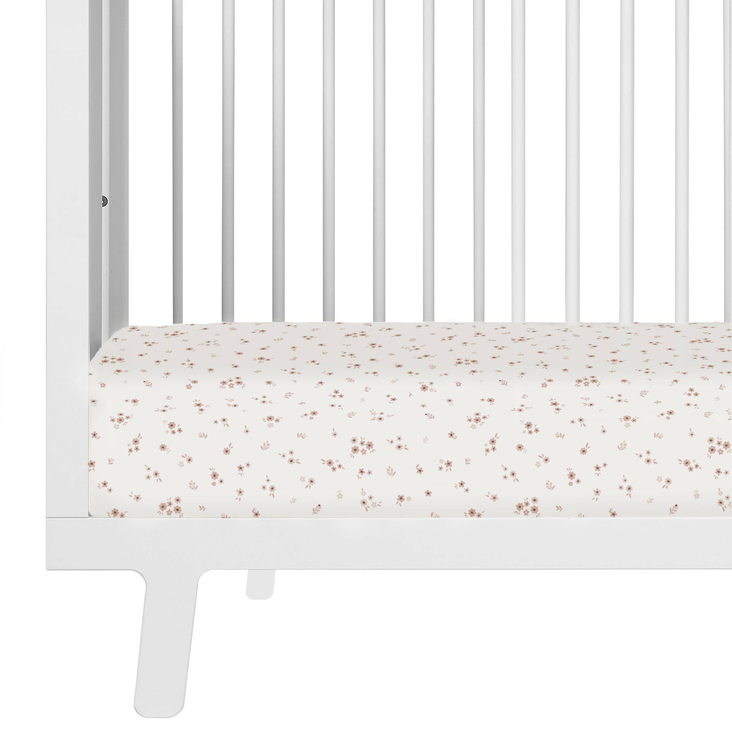 Organic Crib Sheet - Bloom Crib Sheet Makemake Organics