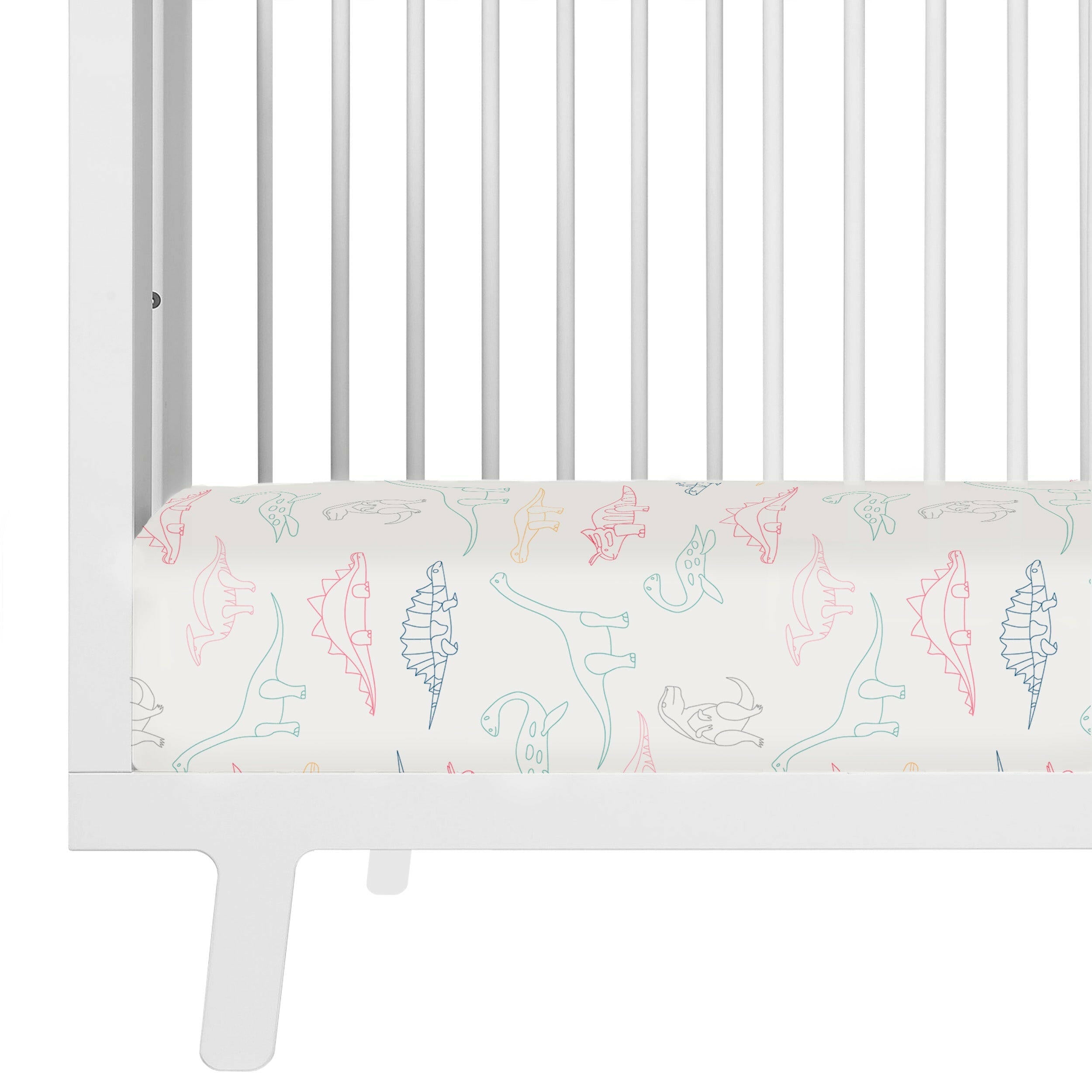 Organic Crib Sheet - Dino Park Crib Sheet Makemake Organics