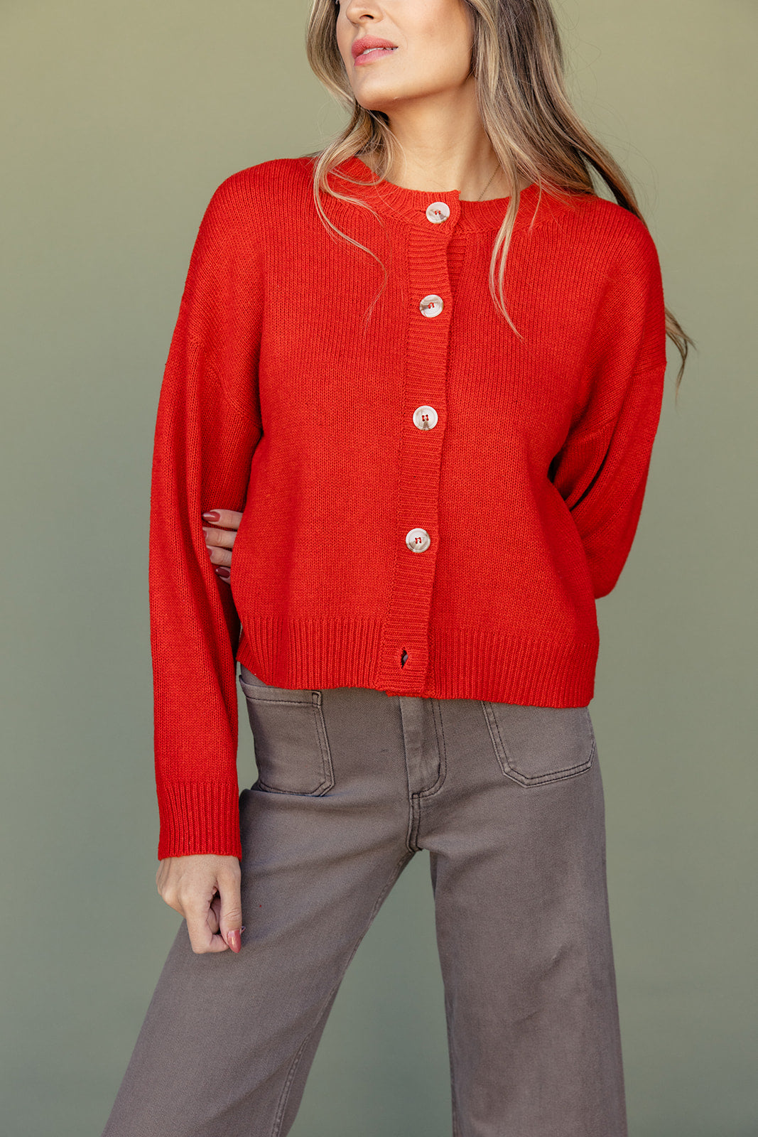 Redwood Forest Button Cardigan