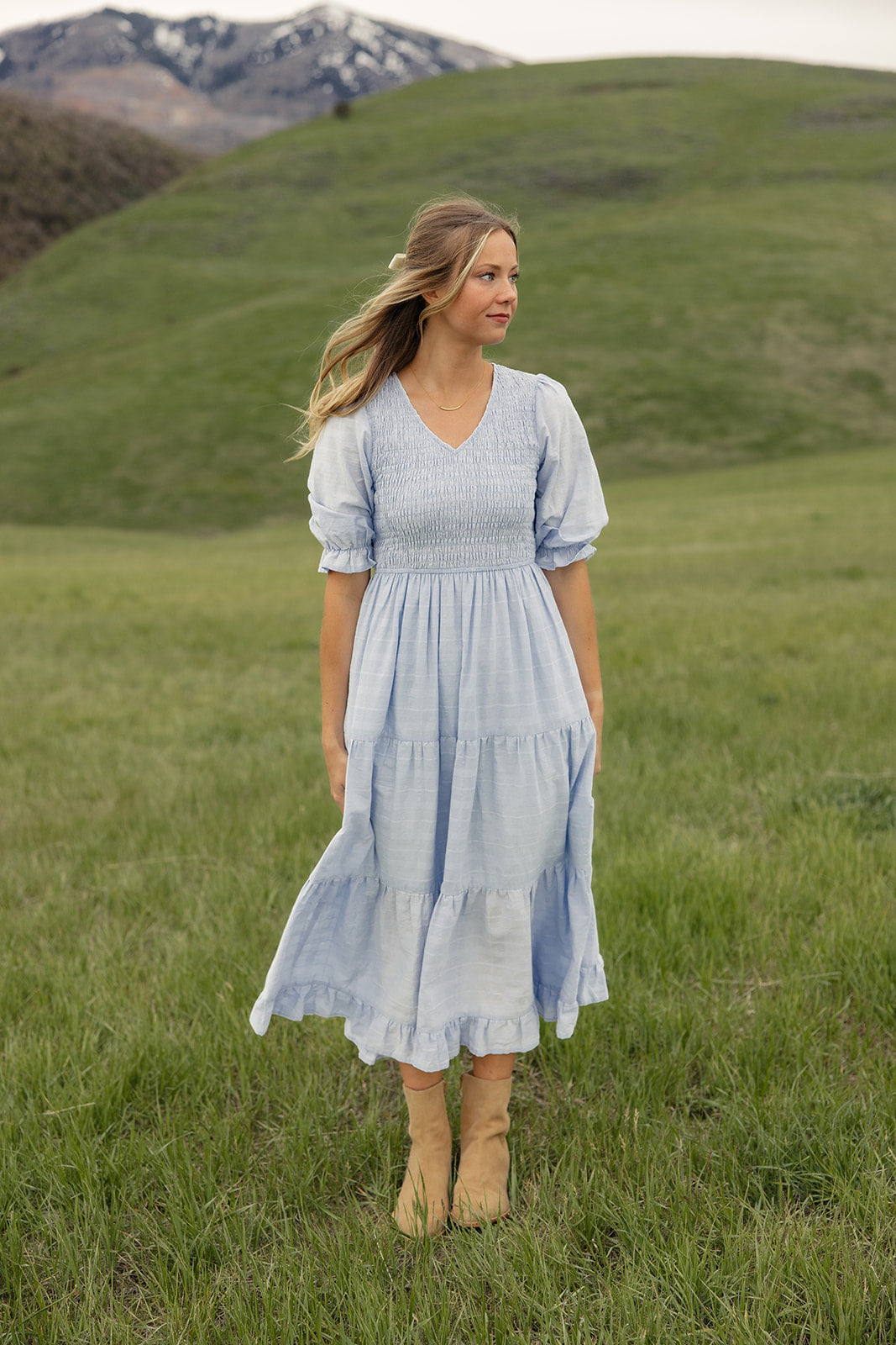Holding Tight Smocked Dress