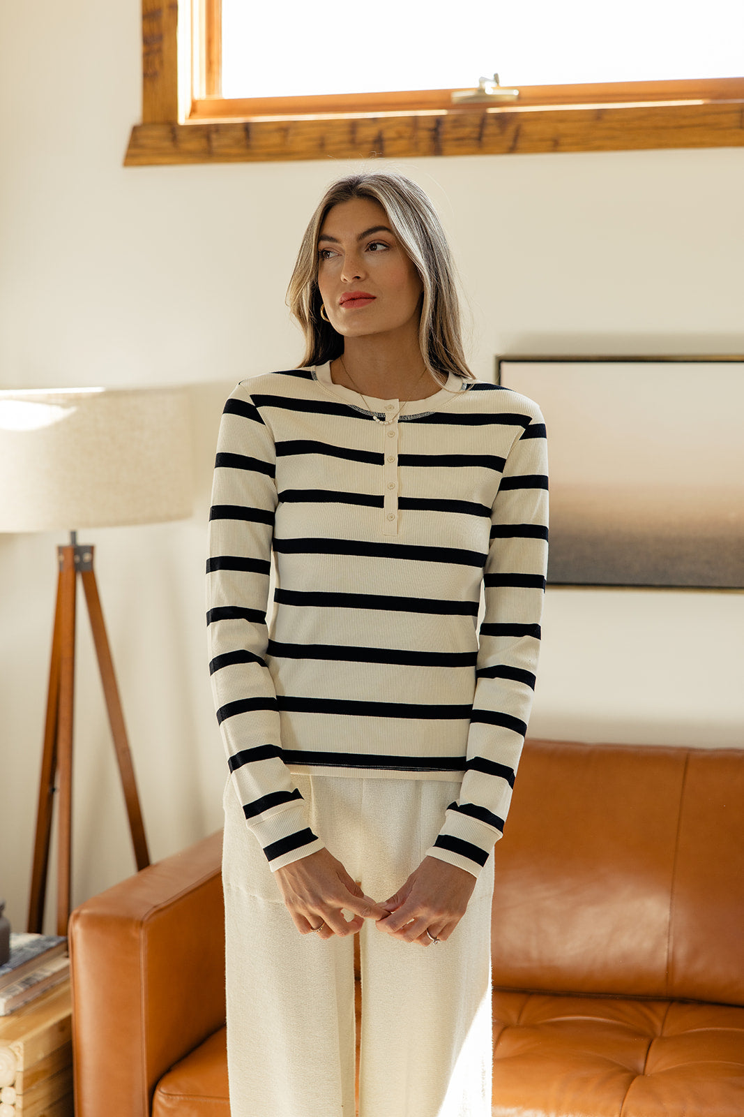 Bigger Than Us Striped Henley