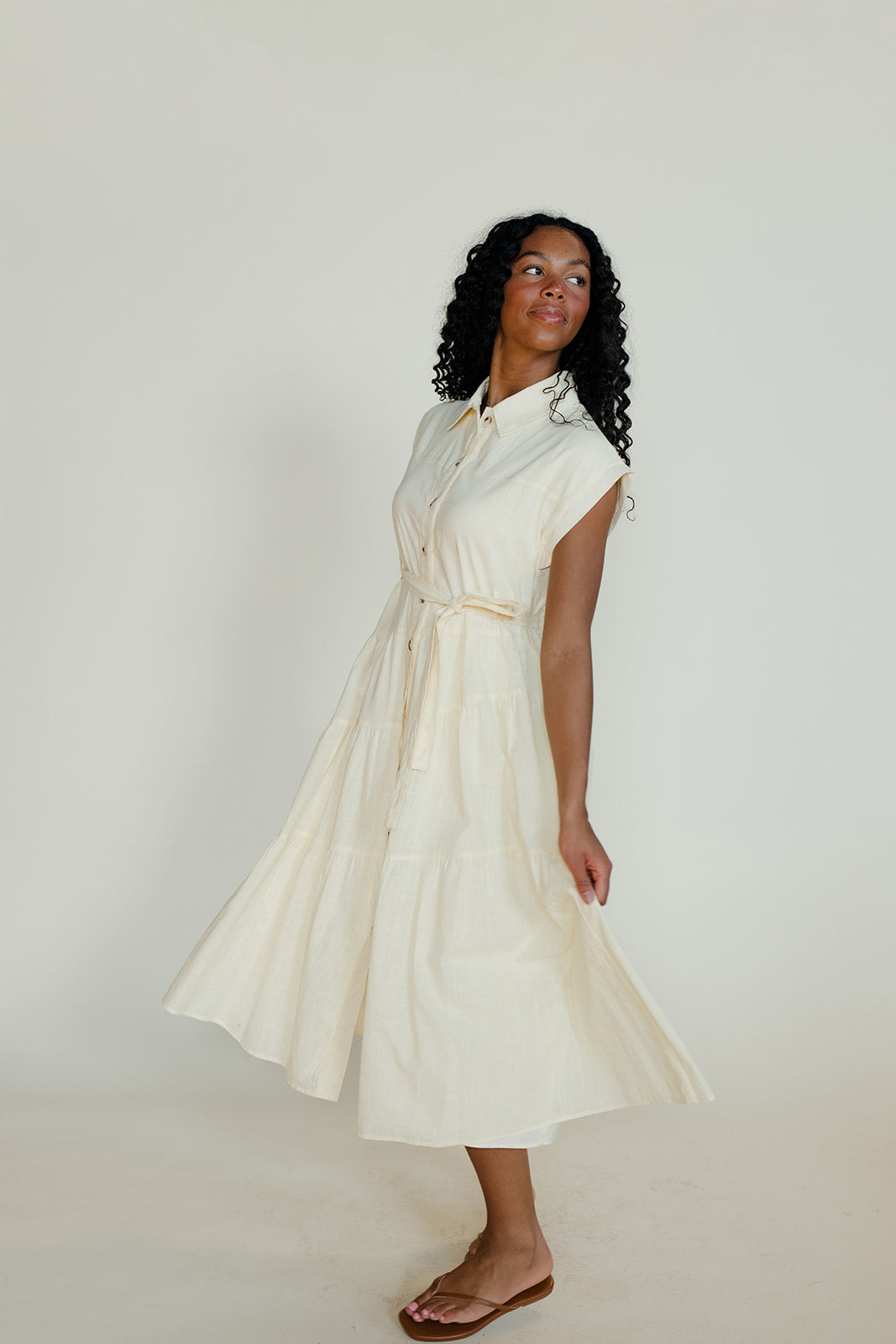 Rosy Posy Button Midi