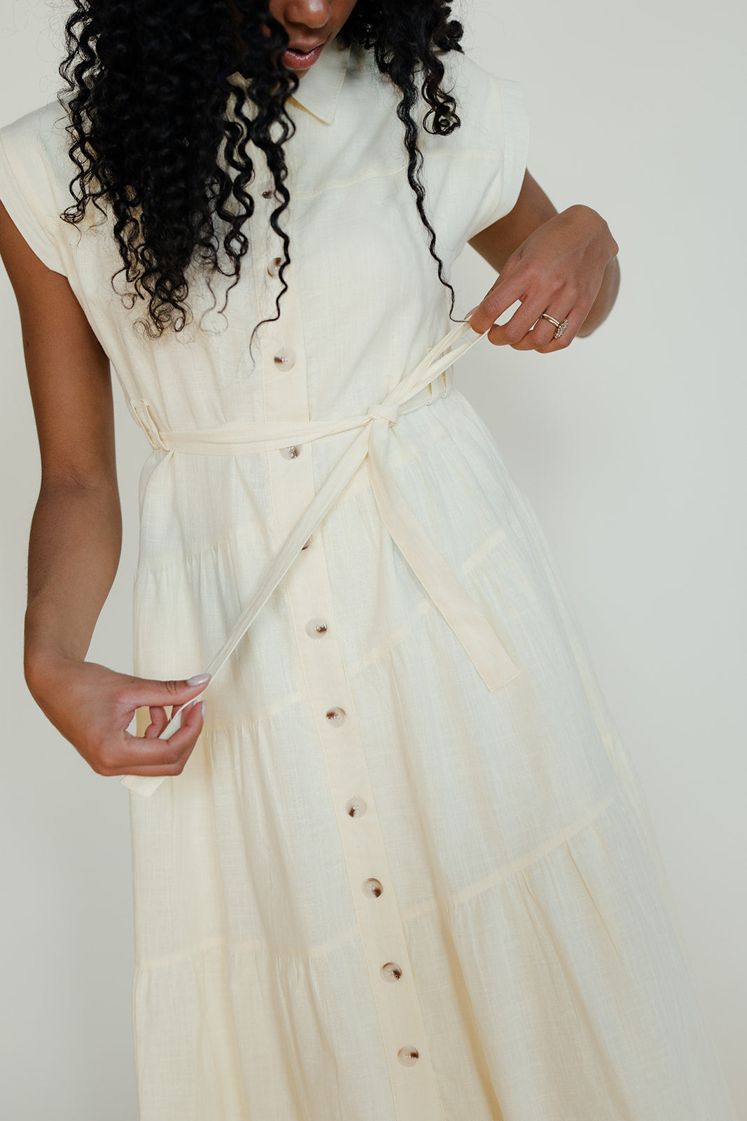 Rosy Posy Button Midi