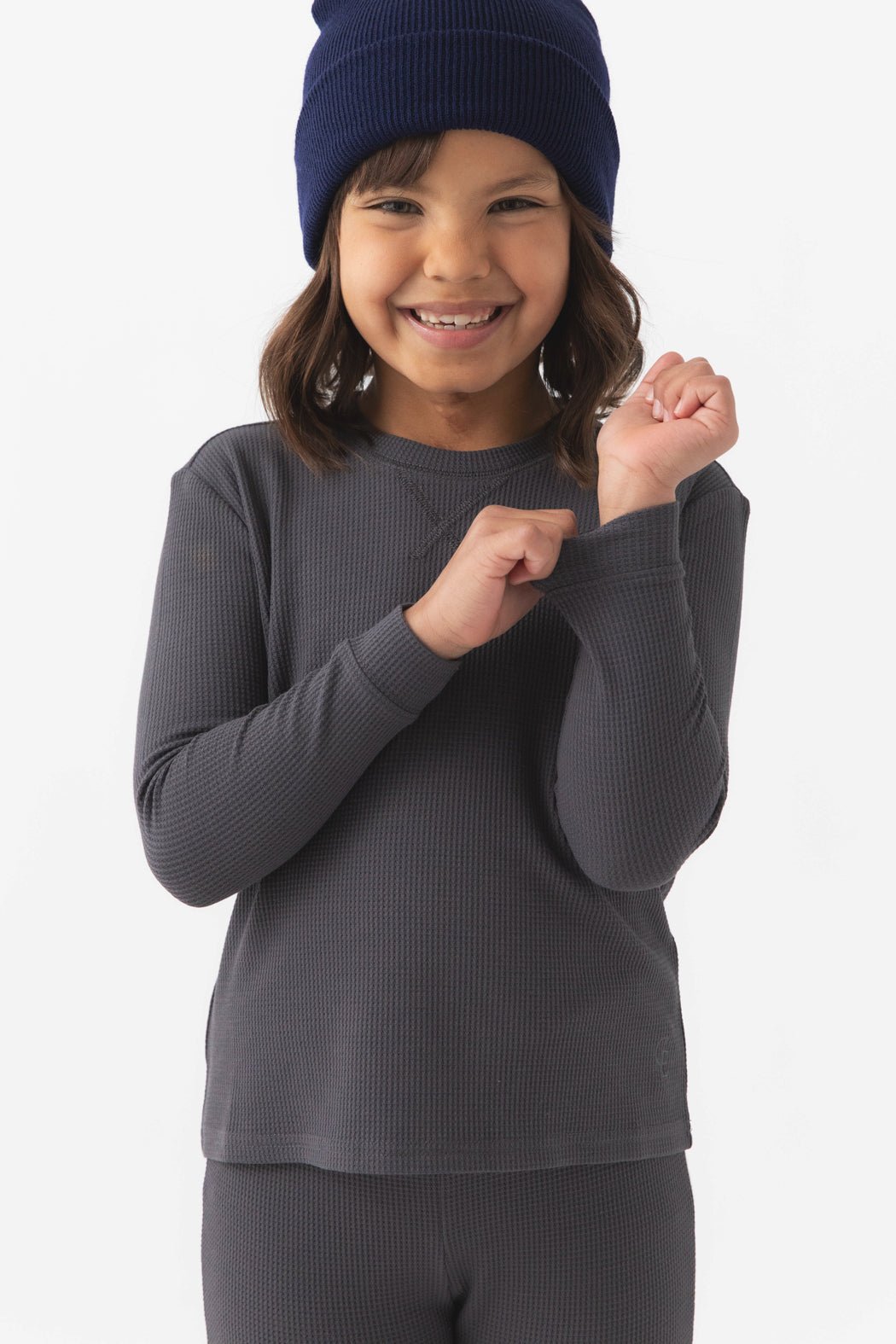 Children's Bamboo Waffle Knit Base Layer Long Sleeve - Last Chance