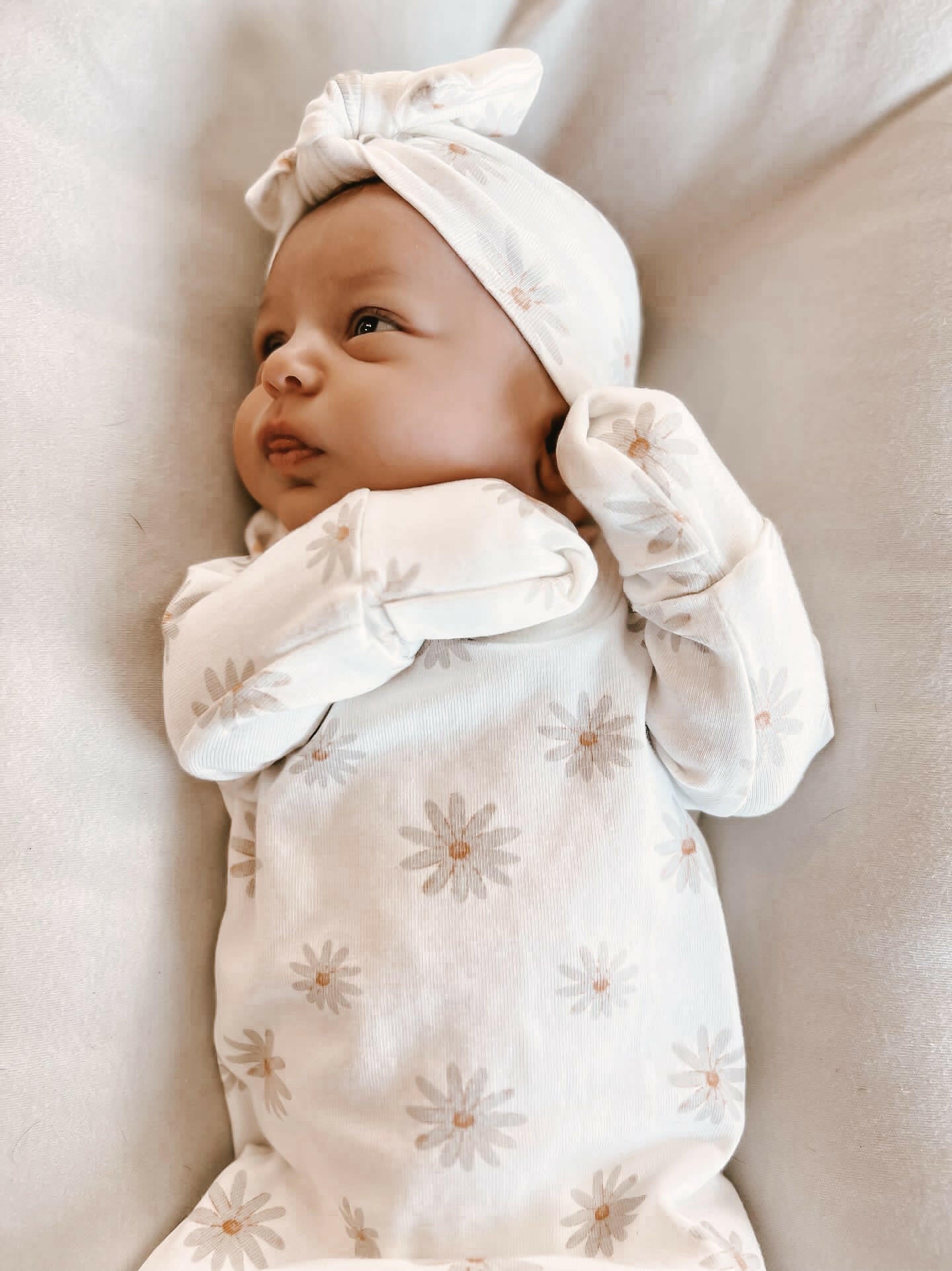 Luna + Luca Floral Knotted Gown + Bow Luna + Luca