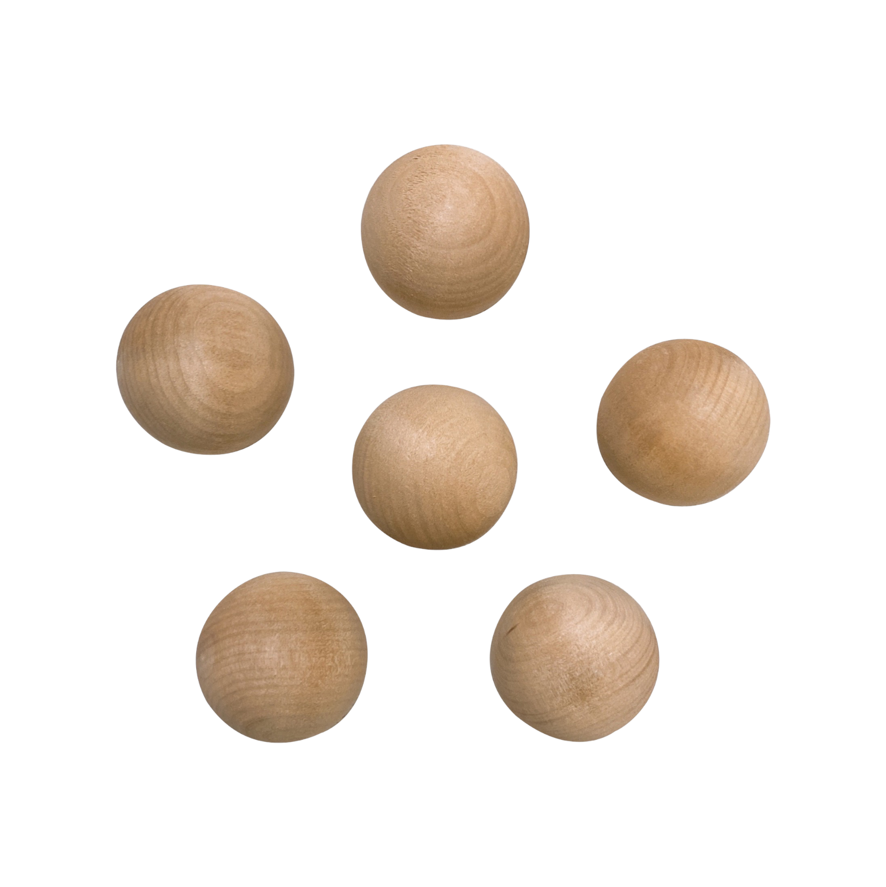 **Pre-order (Ships in 2-3 Weeks)**6-Piece Natural Wooden Balls โ 1.8" Diameter
