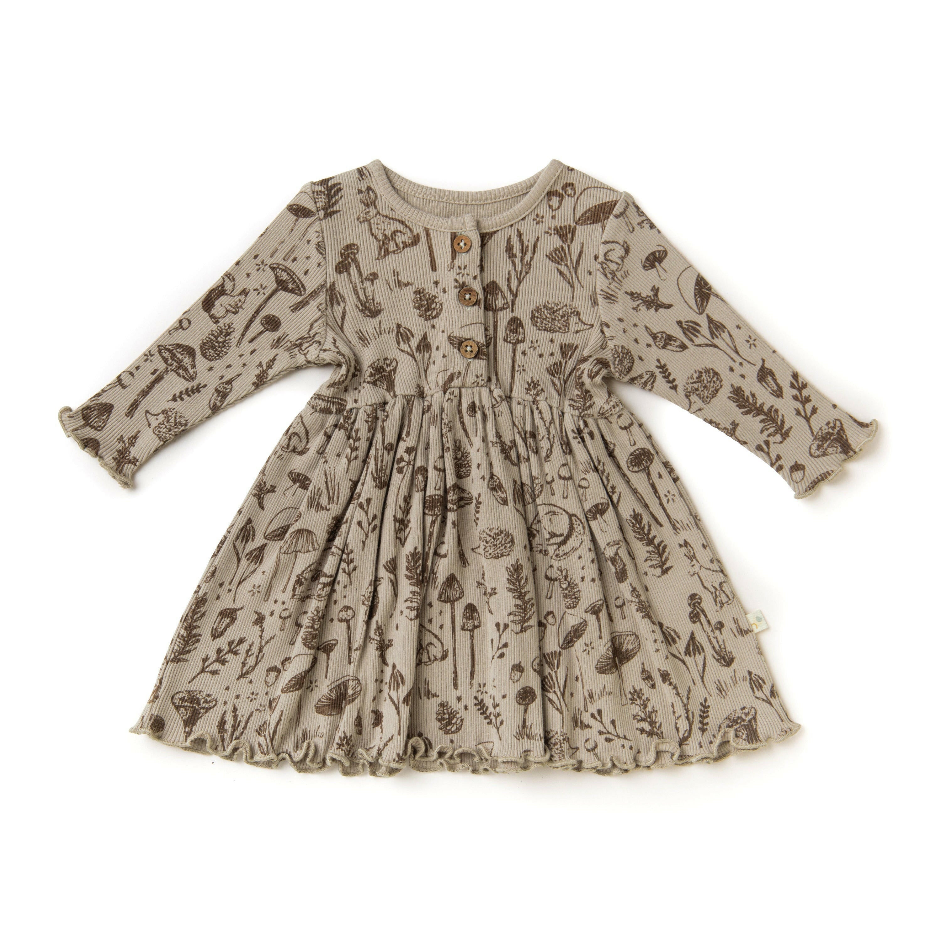Organic Girls Twirl Dress - Woodland Twirl Dress Makemake Organics