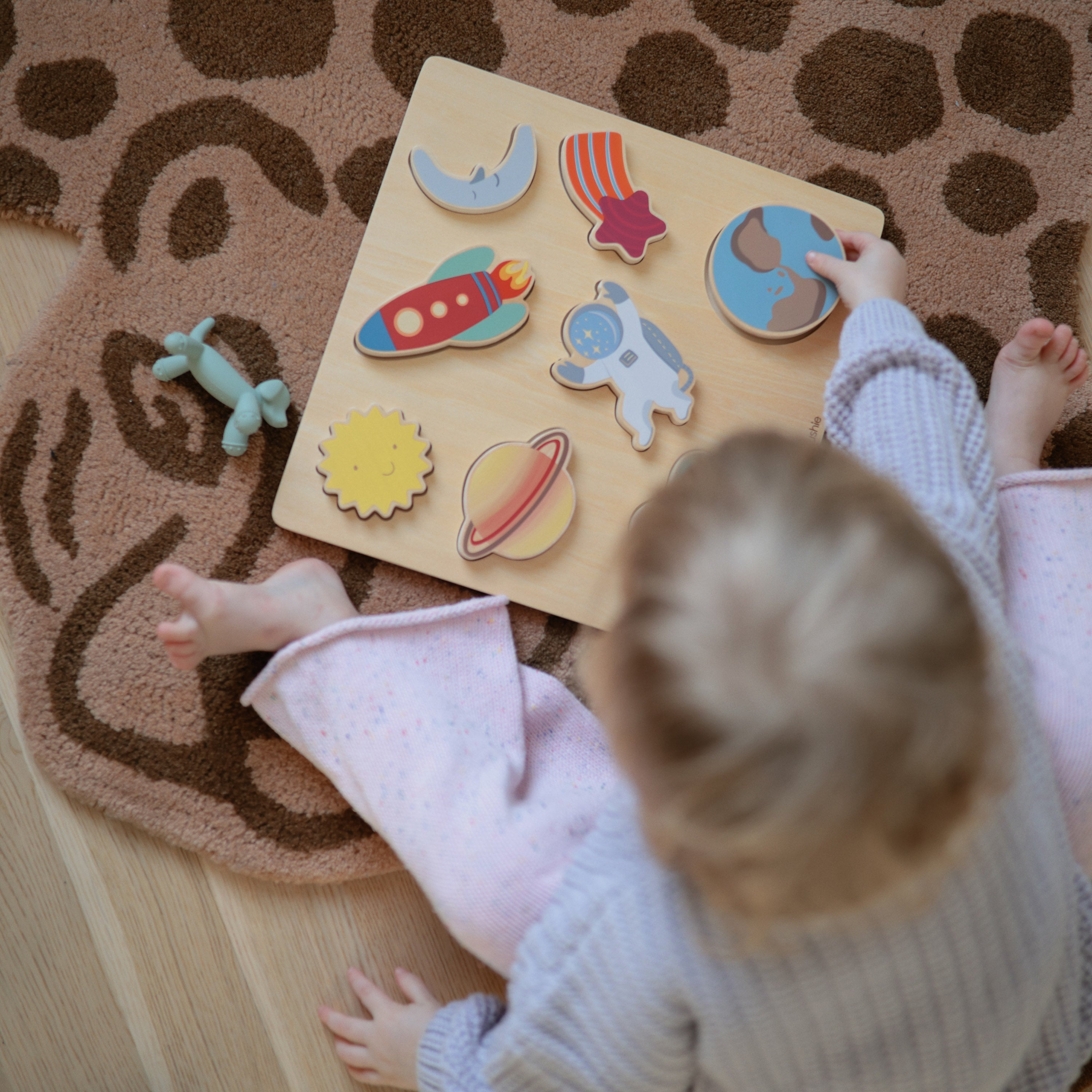 Wooden Space Puzzle Wooden Puzzle Mushie