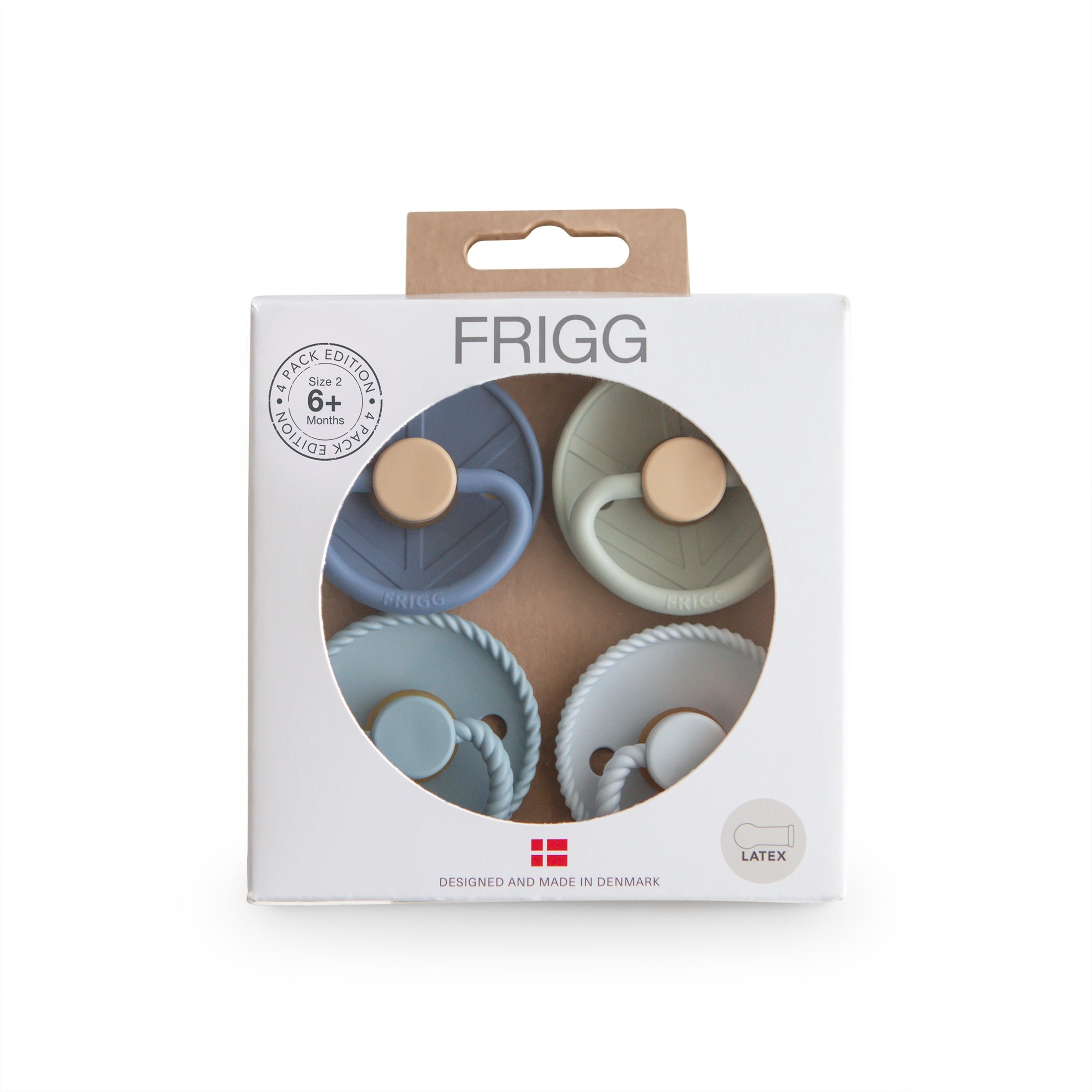 FRIGG Natural Rubber Pacifier 4-Pack