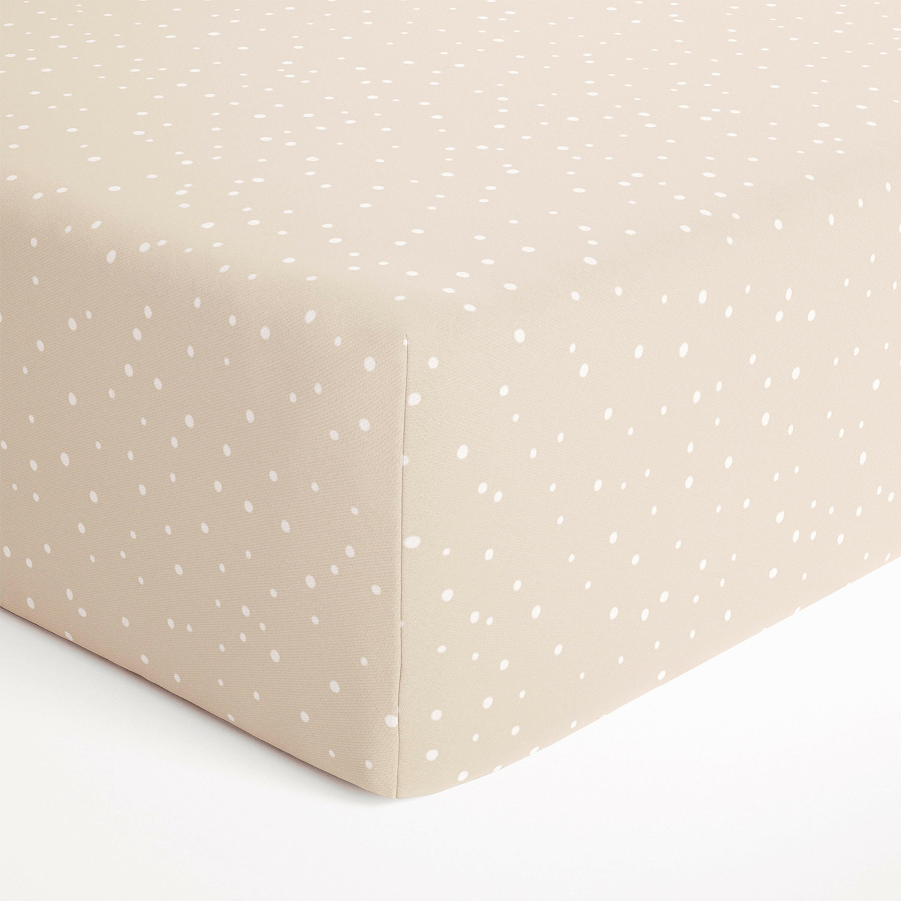 Organic Crib Sheet - Polka Dots Crib Sheet Makemake Organics