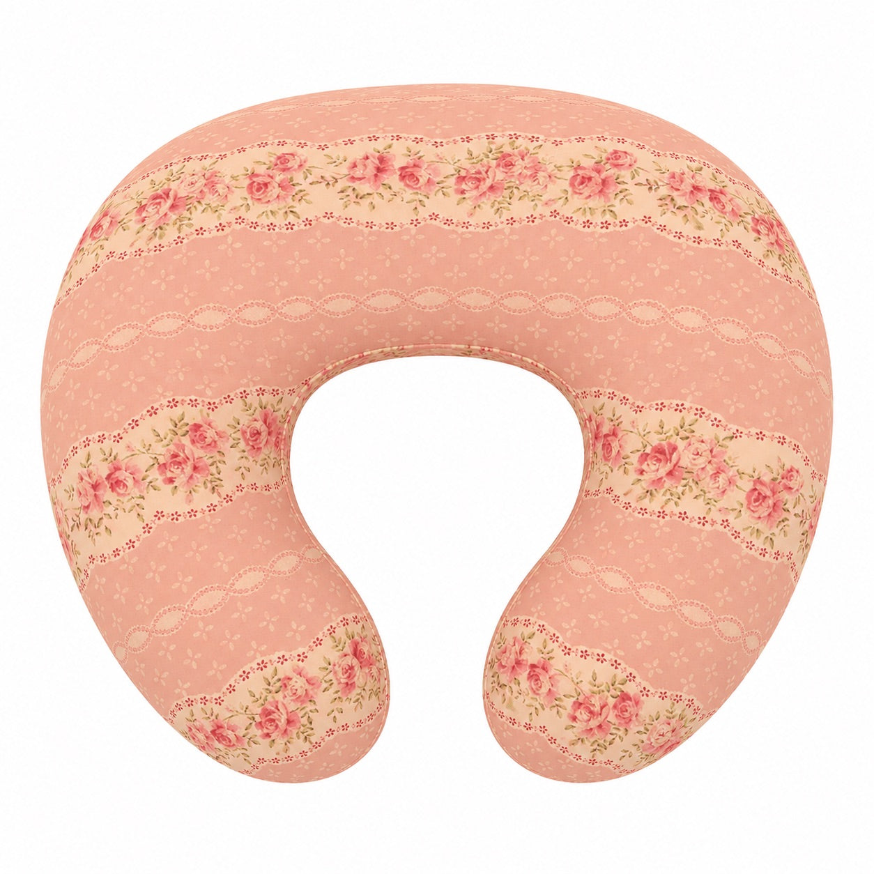 Pink Rose Ruffle Nursing Pillow Cover