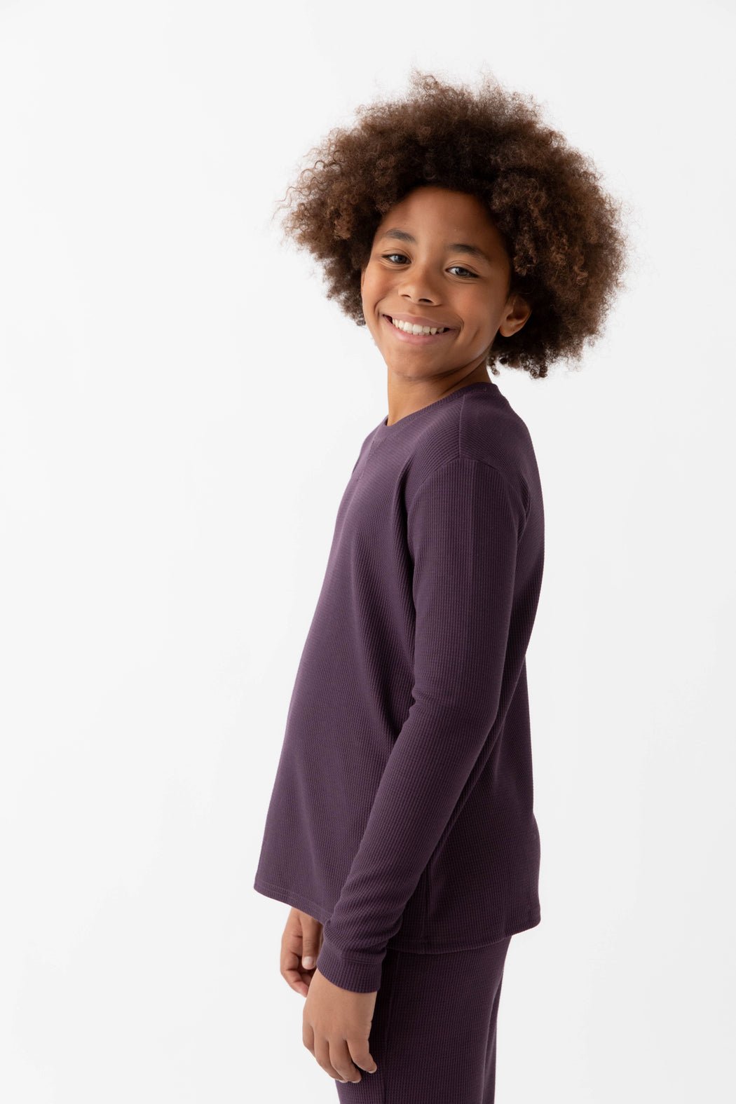 Children's Bamboo Waffle Knit Base Layer Long Sleeve - Last Chance