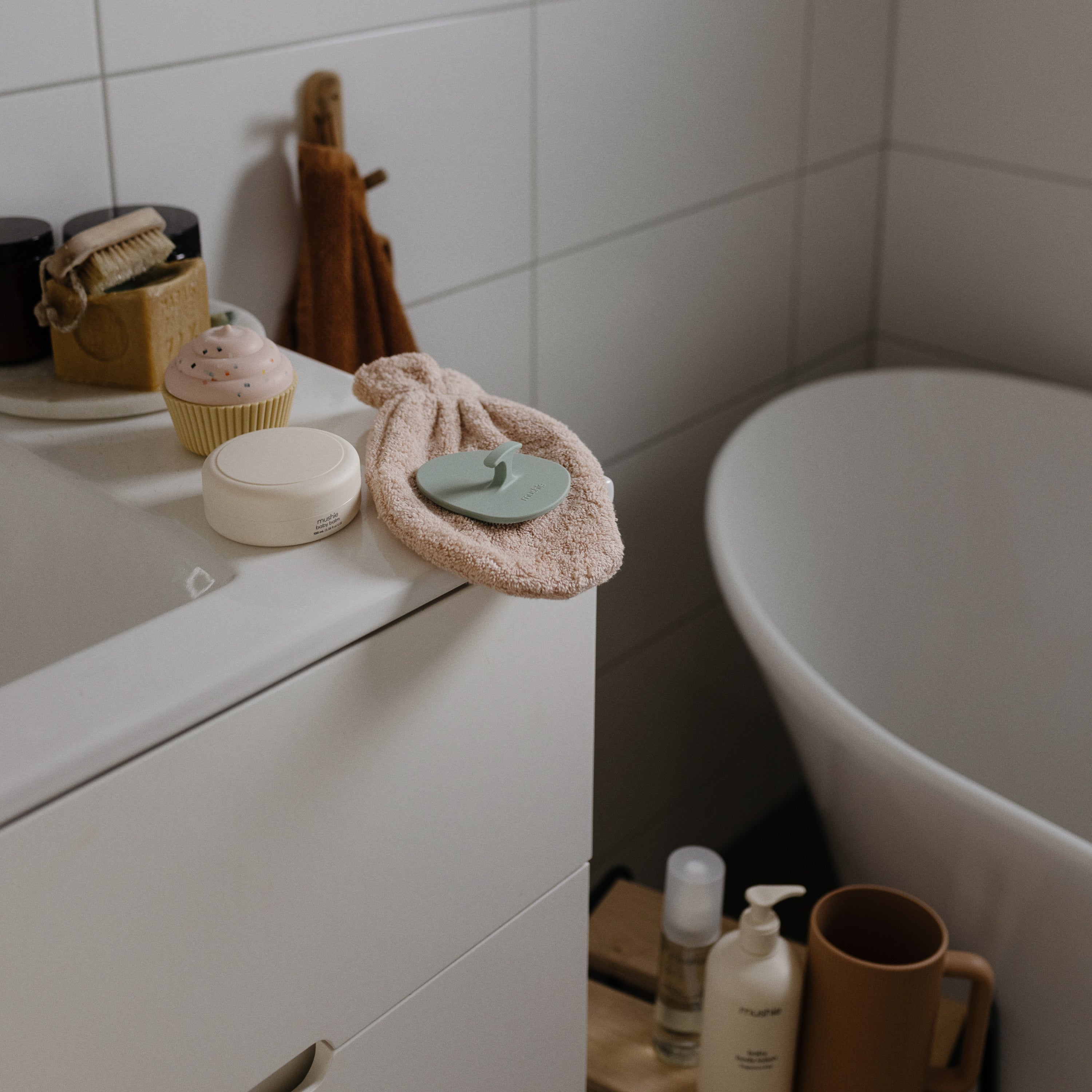 Organic Cotton Bath Mitt 2-Pack Bath Mitt Mushie