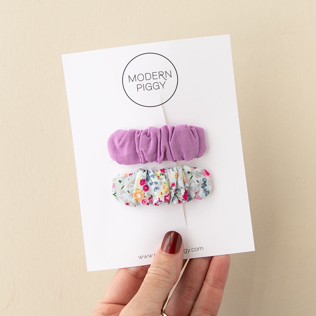 Orchid | Ruffle Snap Clip Set