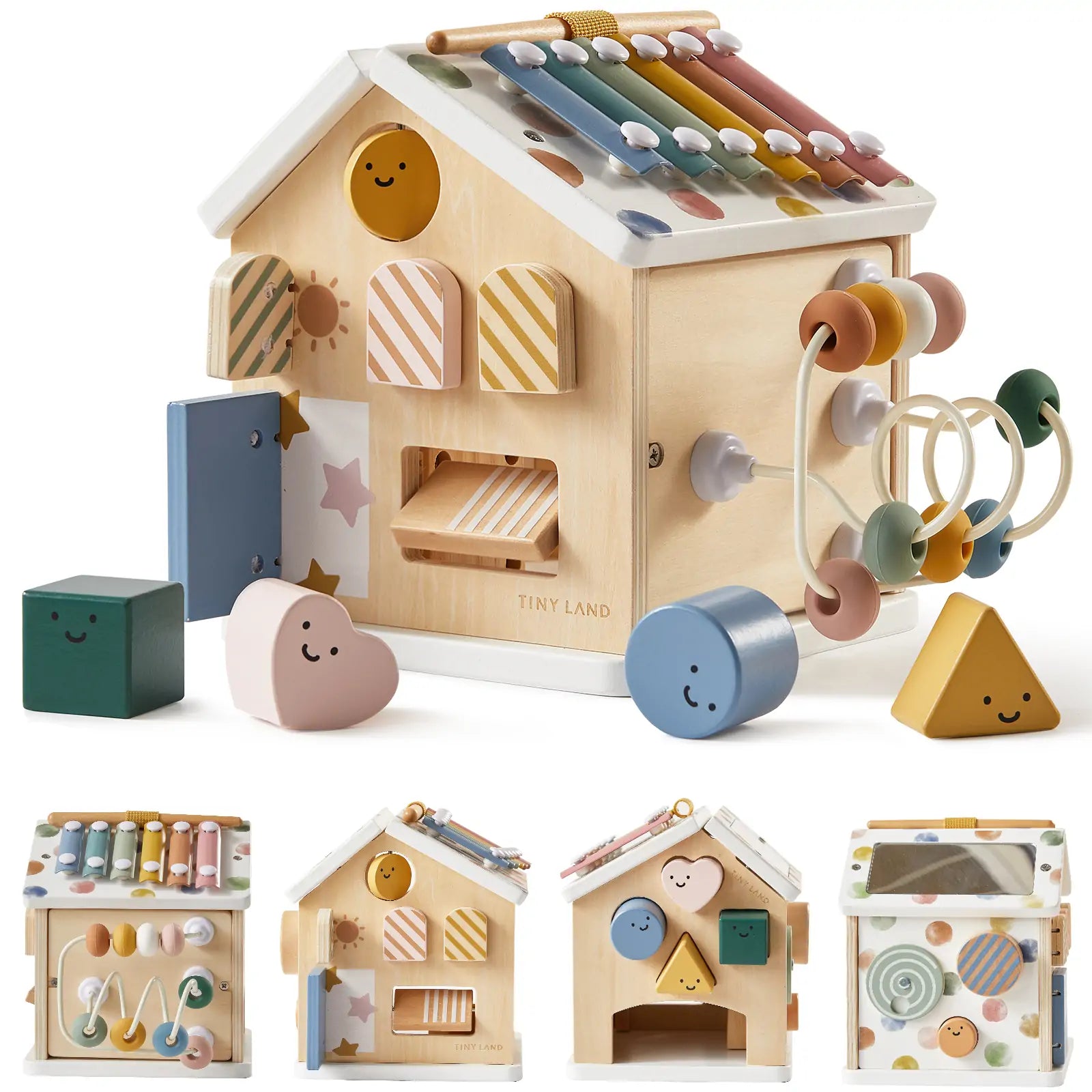 Tiny Land® Cottage Activity Cube - Morandi