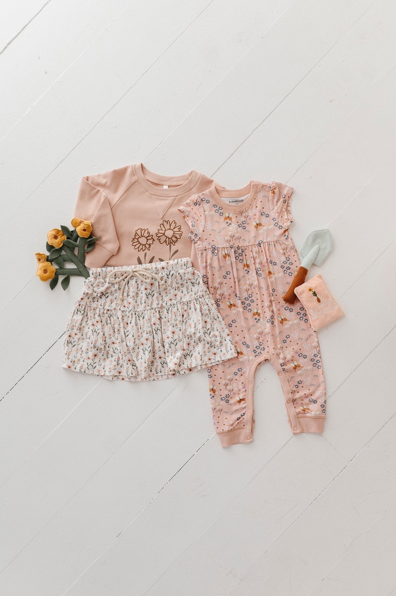 Baby Girl Short Sleeve Pant Romper