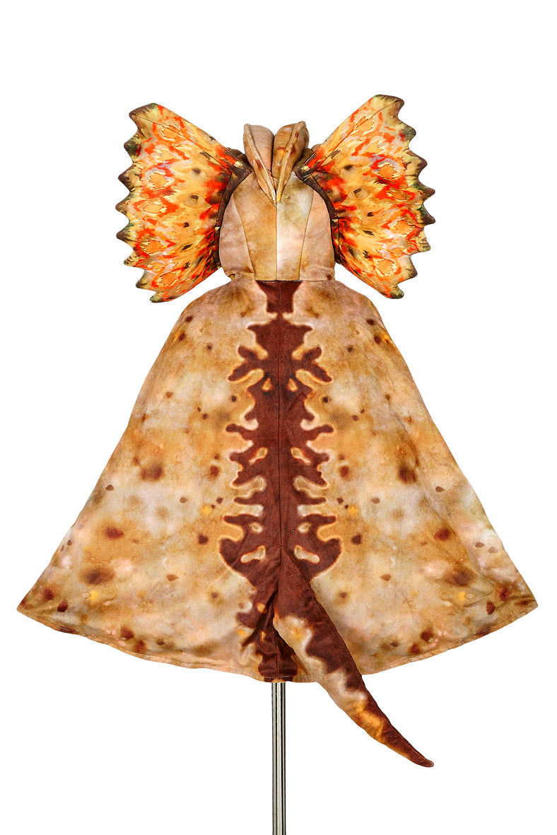 Dilophosaurus Dragon Costume Cape for Kids - Carnival & Festive Use - sz 4–7 yrs