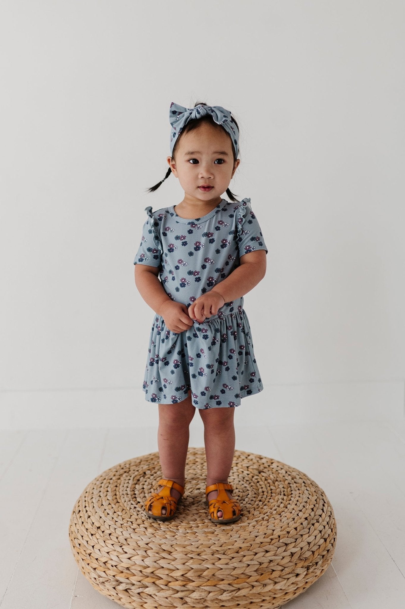 Girl's Short Sleeve Bodysuit Dress Set