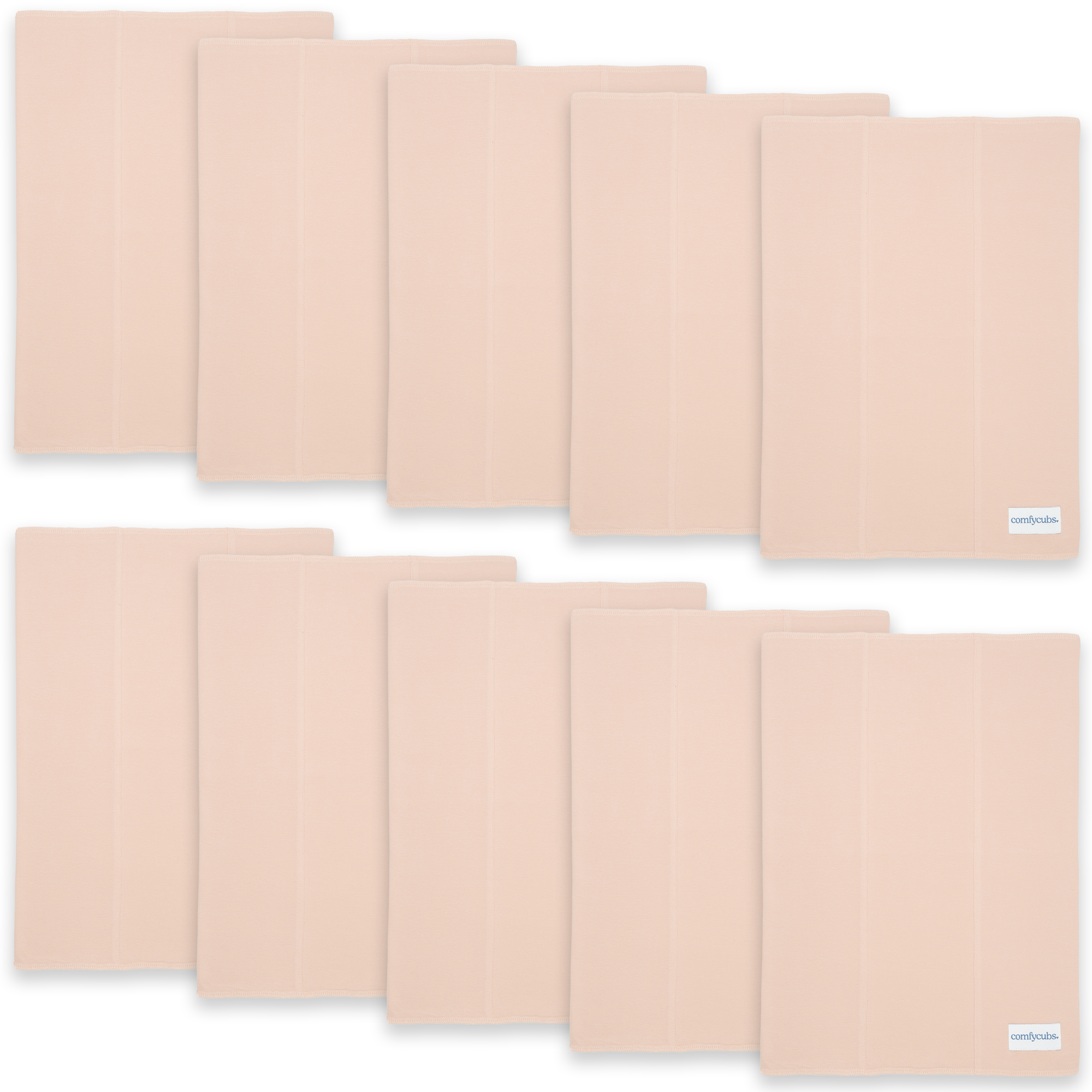 Cotton Burp Cloths in Blush