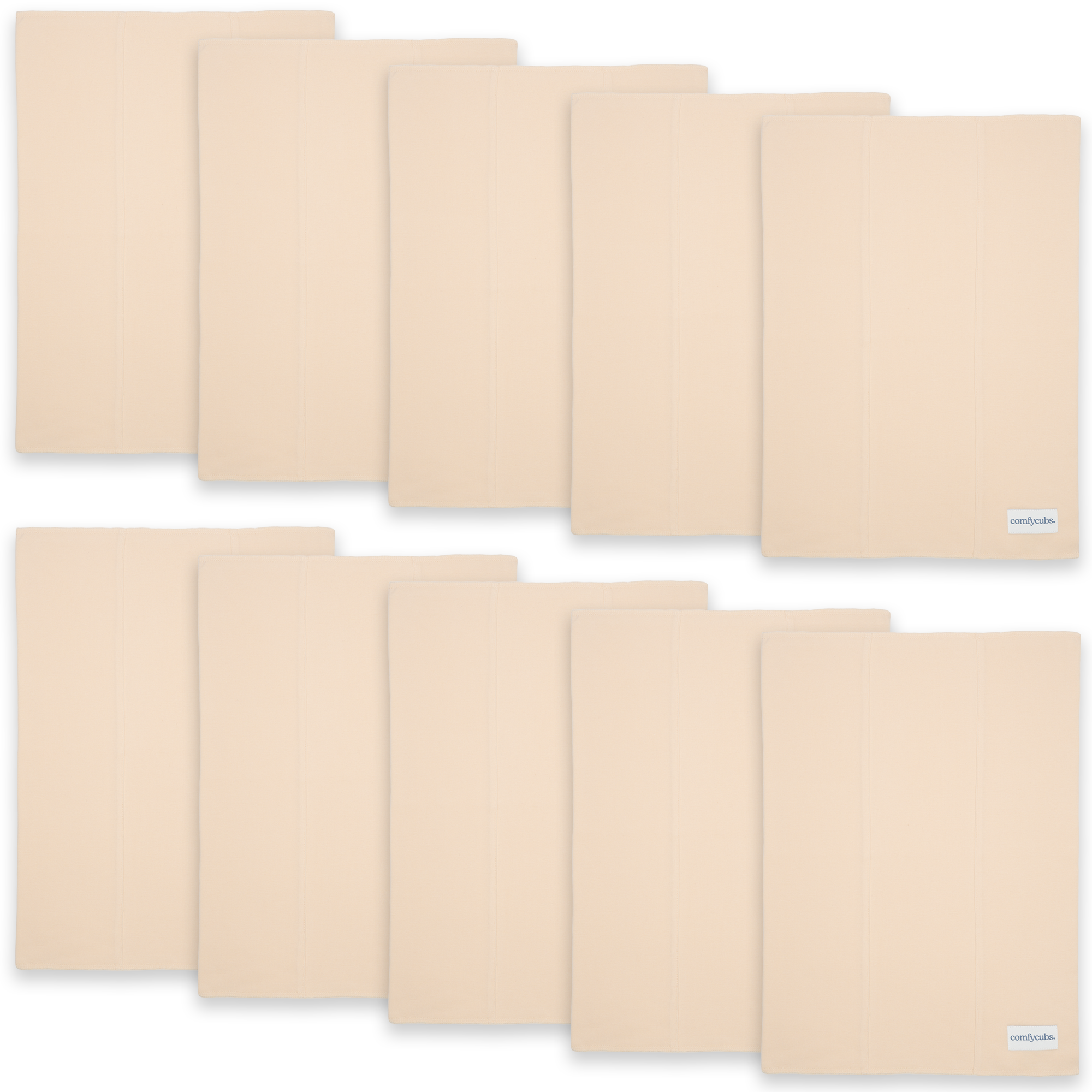 Cotton Burp Cloths in Cream