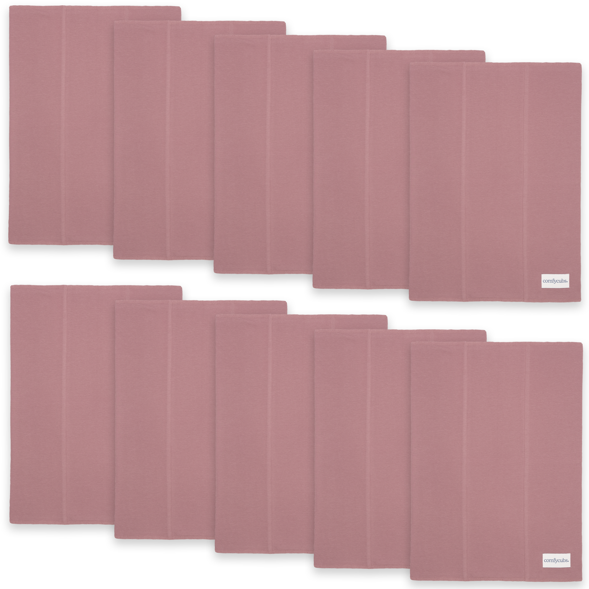 Cotton Burp Cloths in Mauve