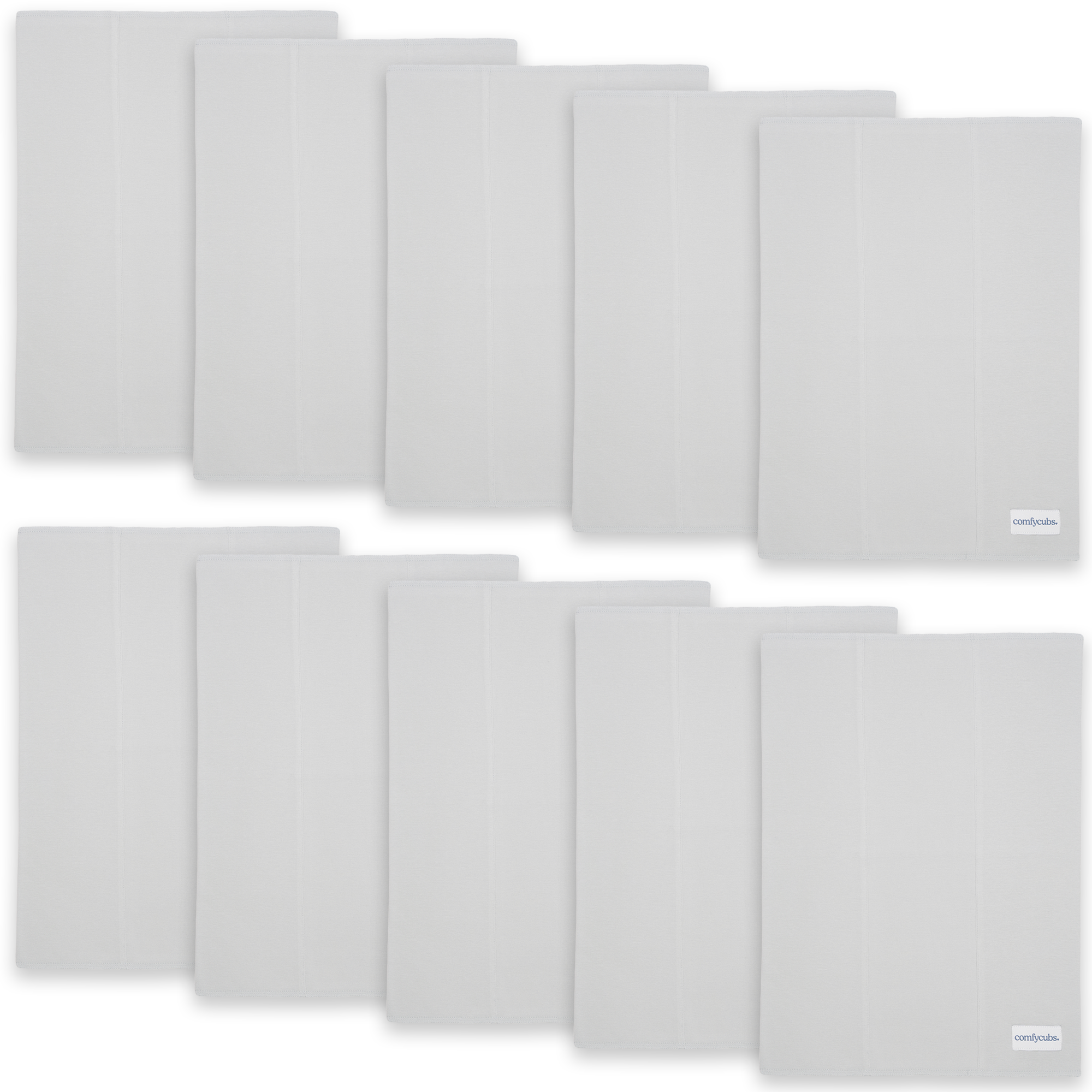 Cotton Burp Cloths in Stone