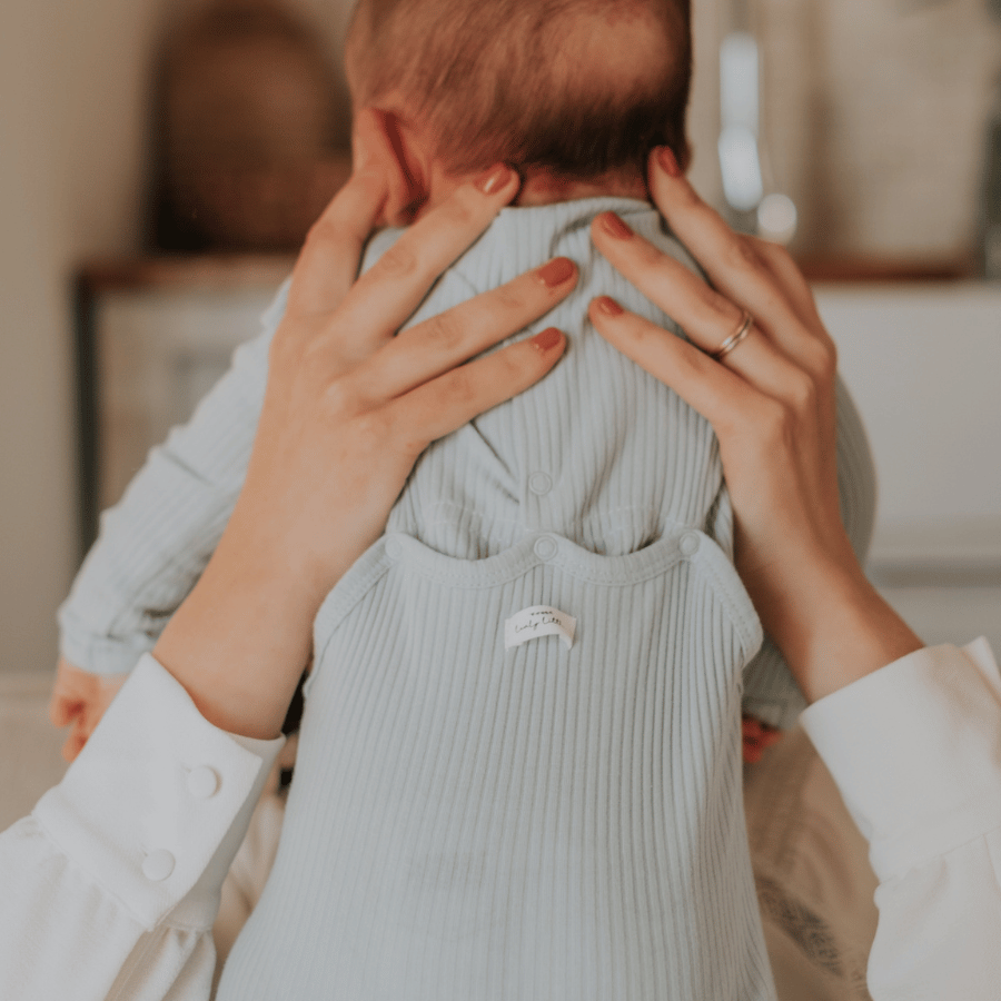 The Romper - Blue Back Snap Romper Lovely Littles