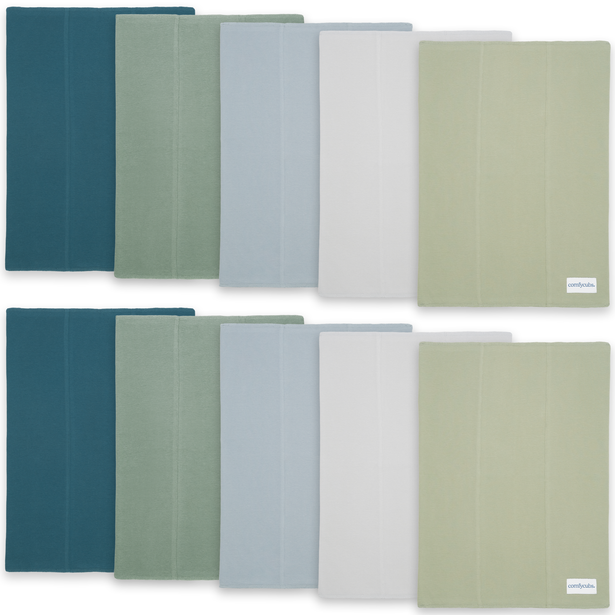 Cotton Burp Cloths in Multi-Boy