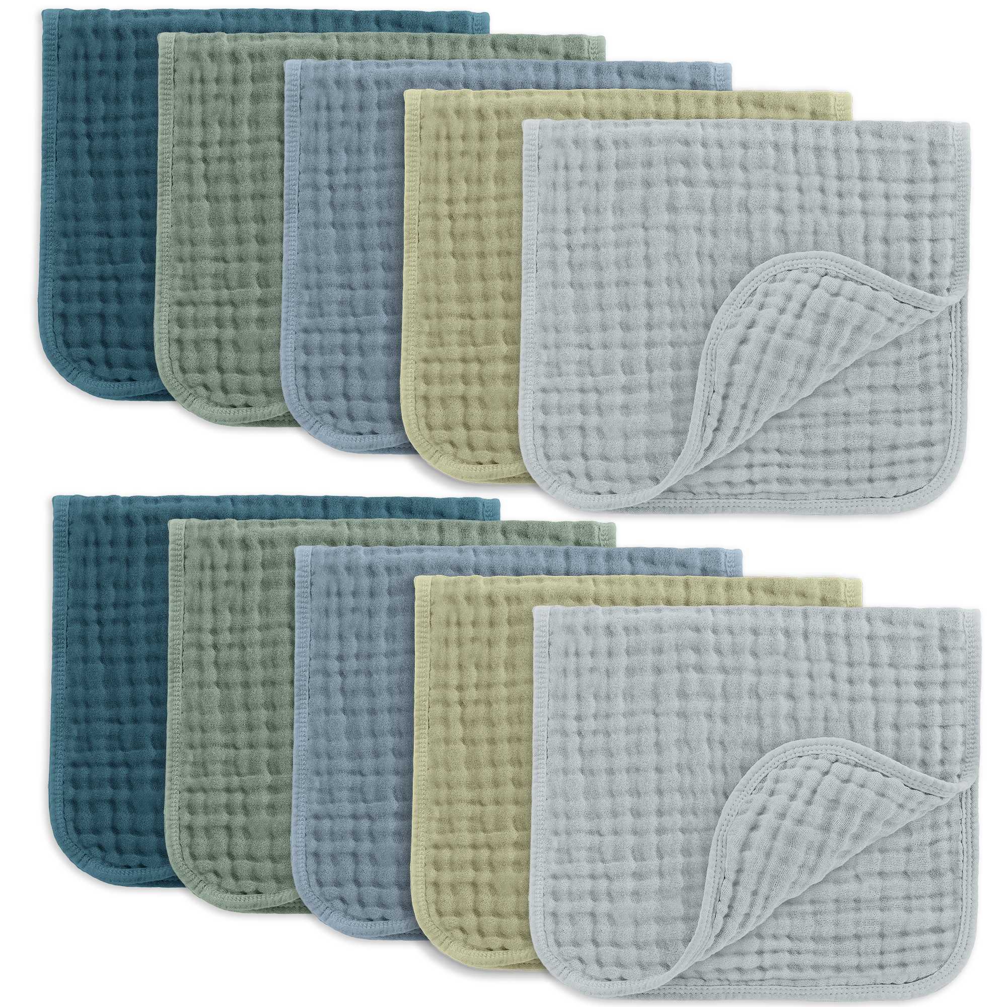 Muslin Burp Cloths in Multi Boy