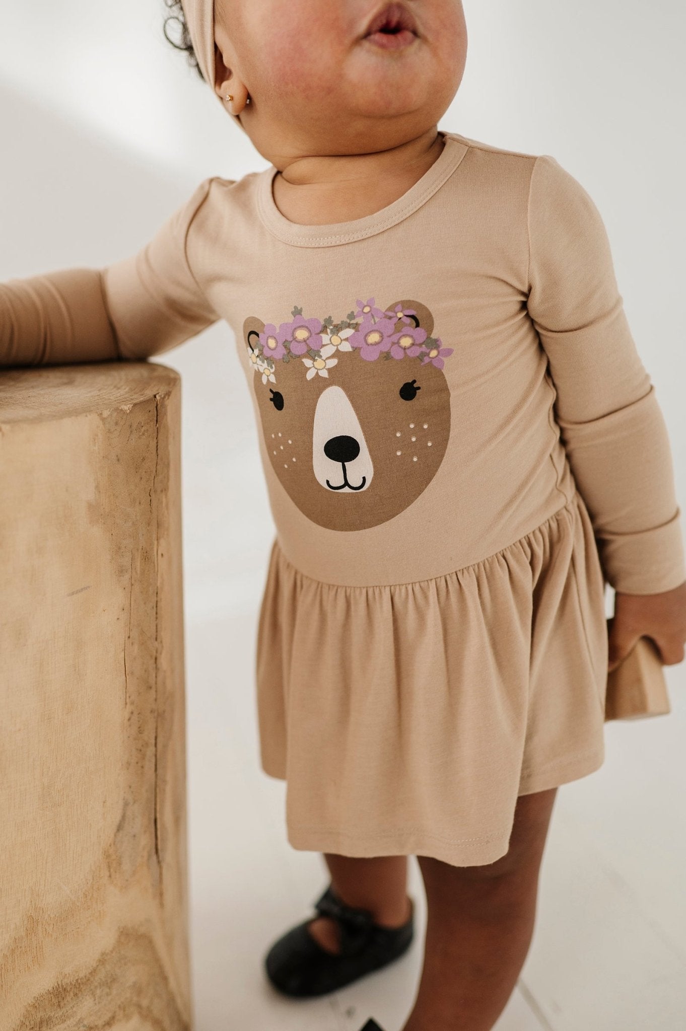 Baby Girl Long Sleeve Bodysuit Dress Set