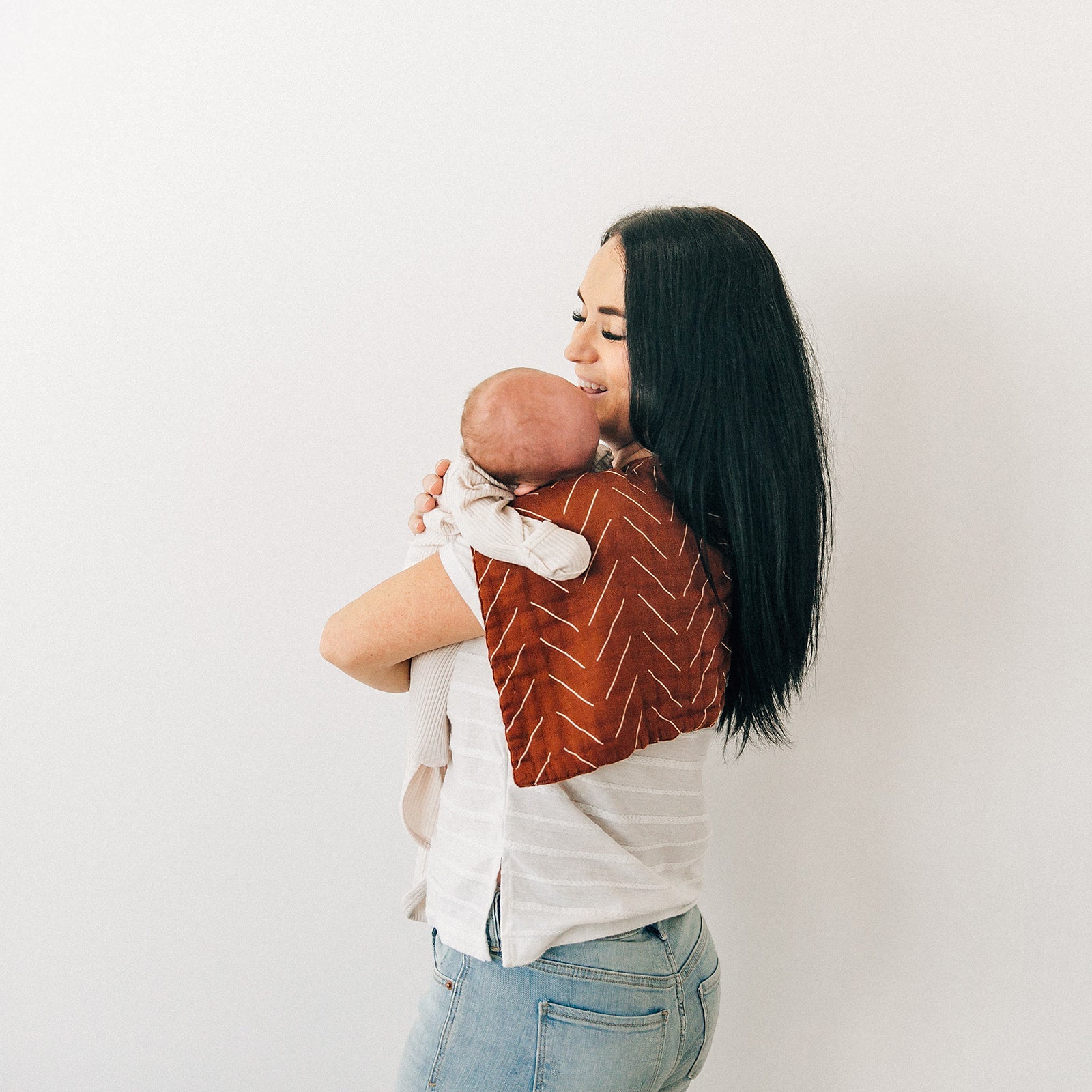 Rust Mudcloth Burp Cloth Mebie Baby
