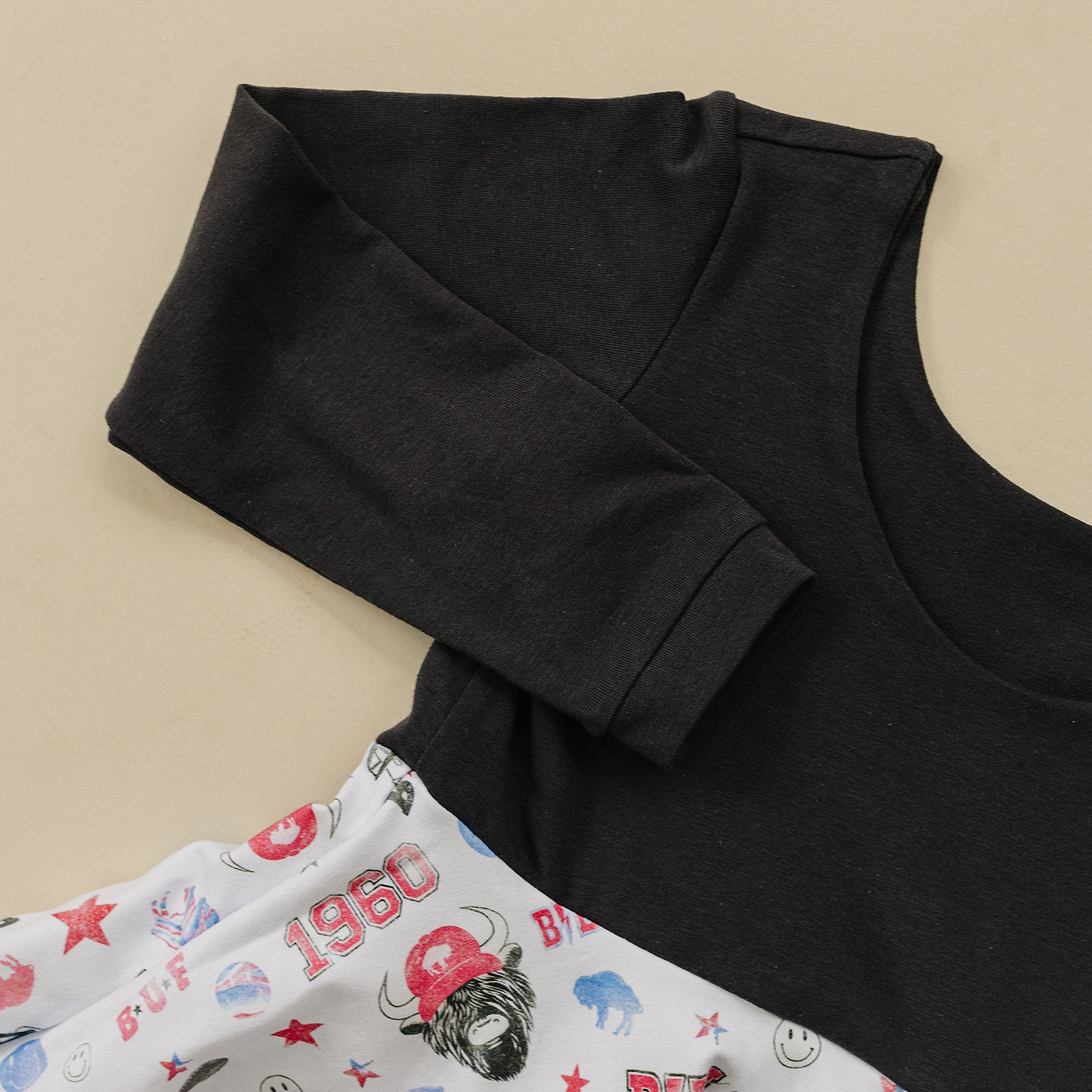 Vintage Buf Twirl Dress (Charcoal Bodice) Dress doodle & jack