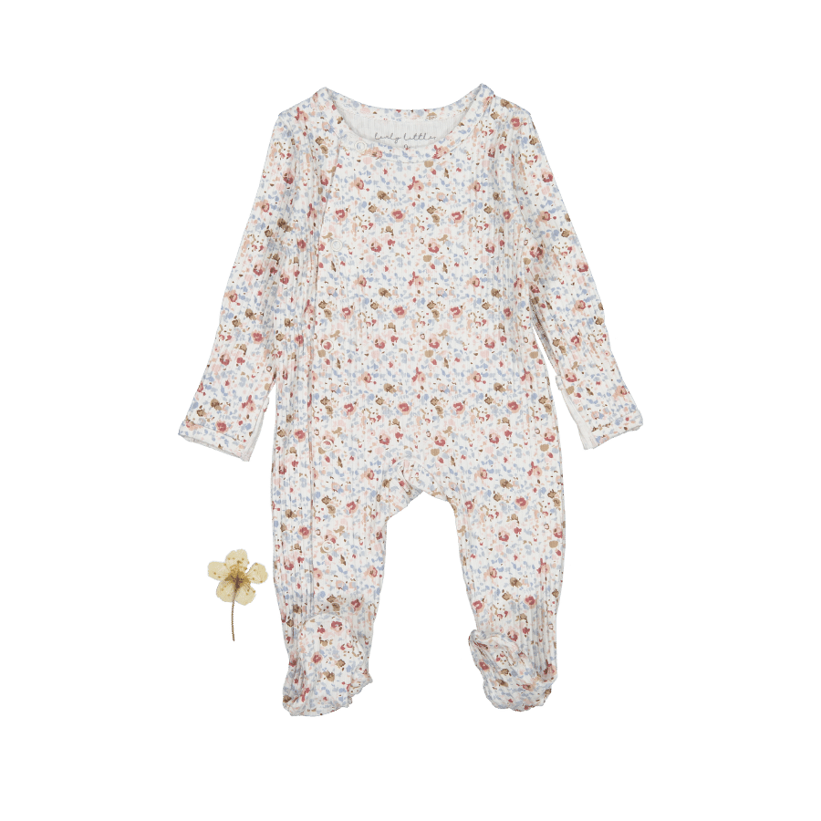 The Printed Snap Romper - Evelyn Front Snap Romper Lovely Littles