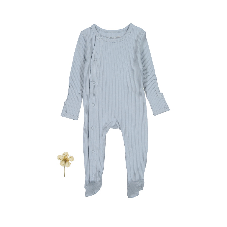 The Snap Romper - Blue Front Snap Romper Lovely Littles